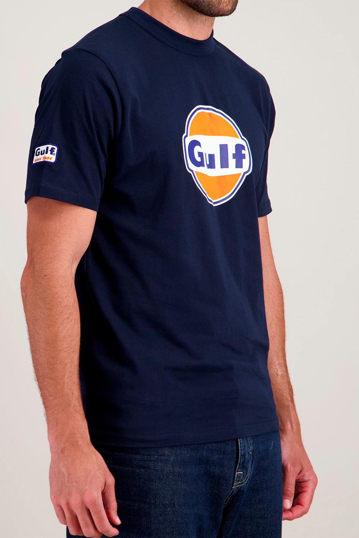 T-shirt Uomo Gulf TEE SHIRT GULF TSM05-100 NAVY — vista 3