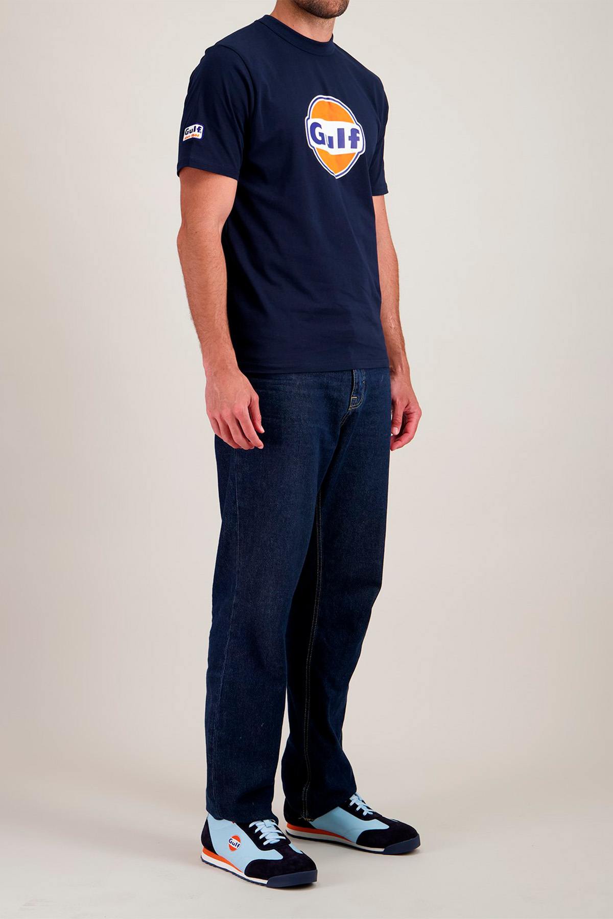 T-shirt Uomo Gulf TEE SHIRT GULF TSM05-100 NAVY — vista 2
