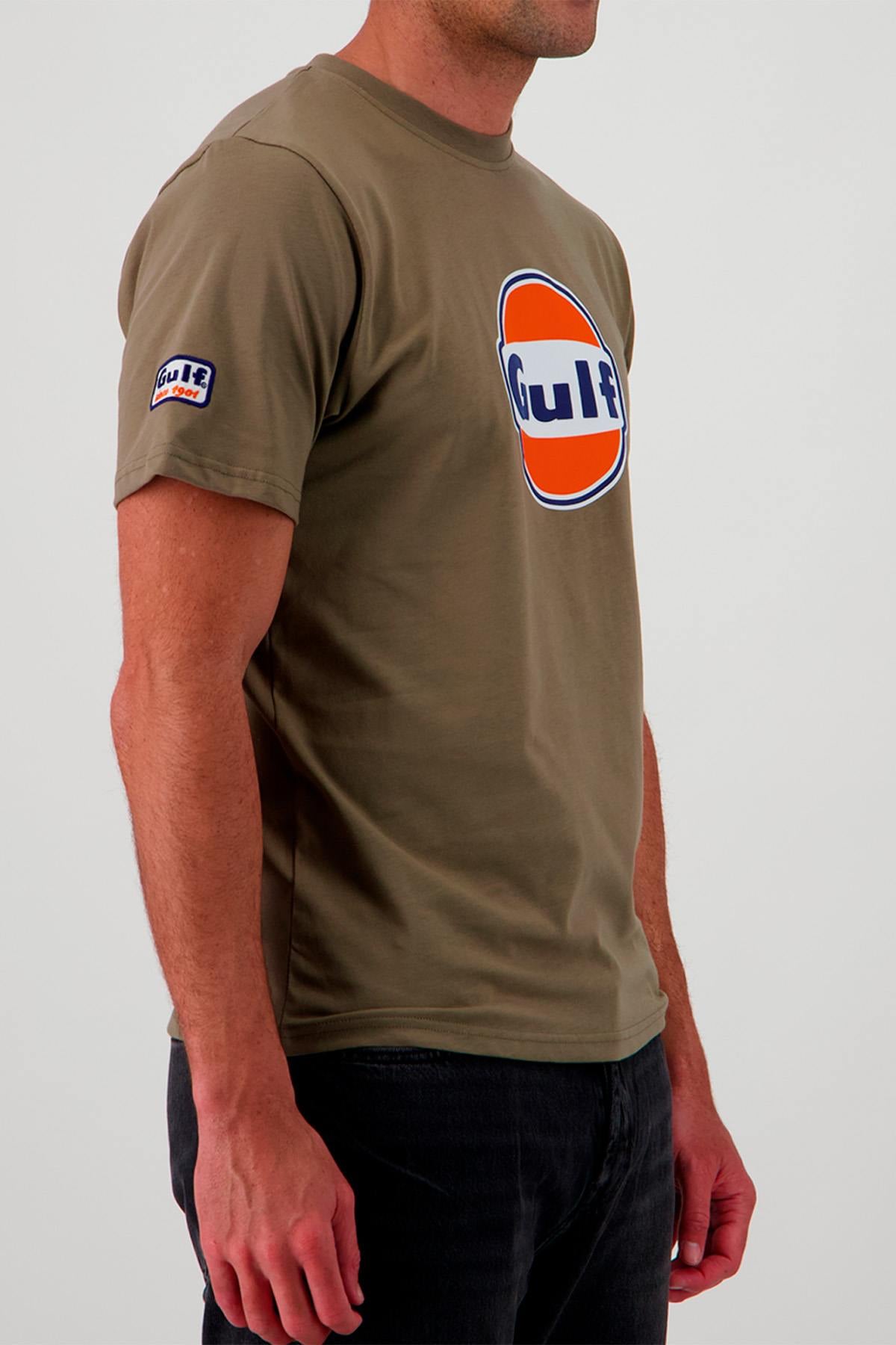 T-shirt Uomo Gulf TEE SHIRT GULF TSM05-324 OLIVE — vista 3