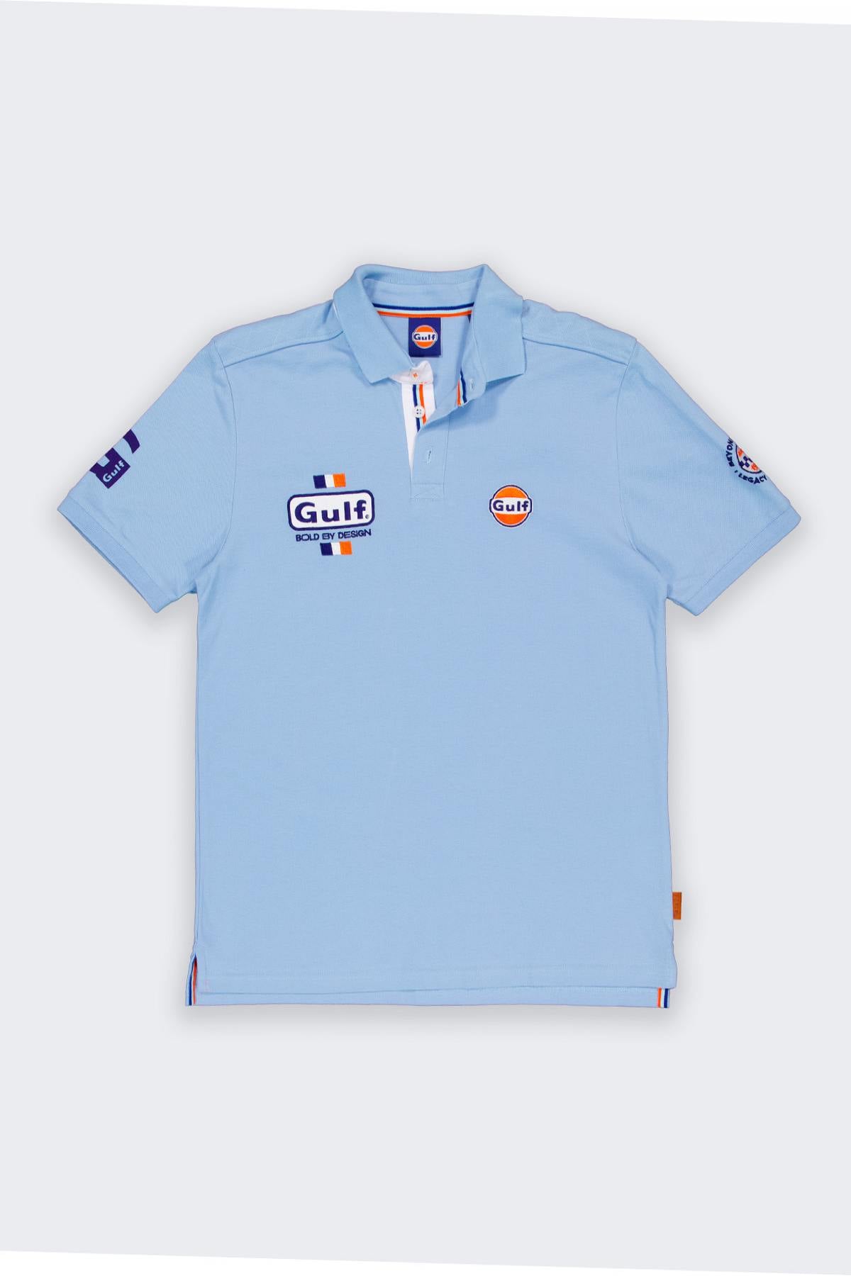 T-shirt Uomo Gulf POLO GULF POM01-125 LIGHT BLUE — vista 5
