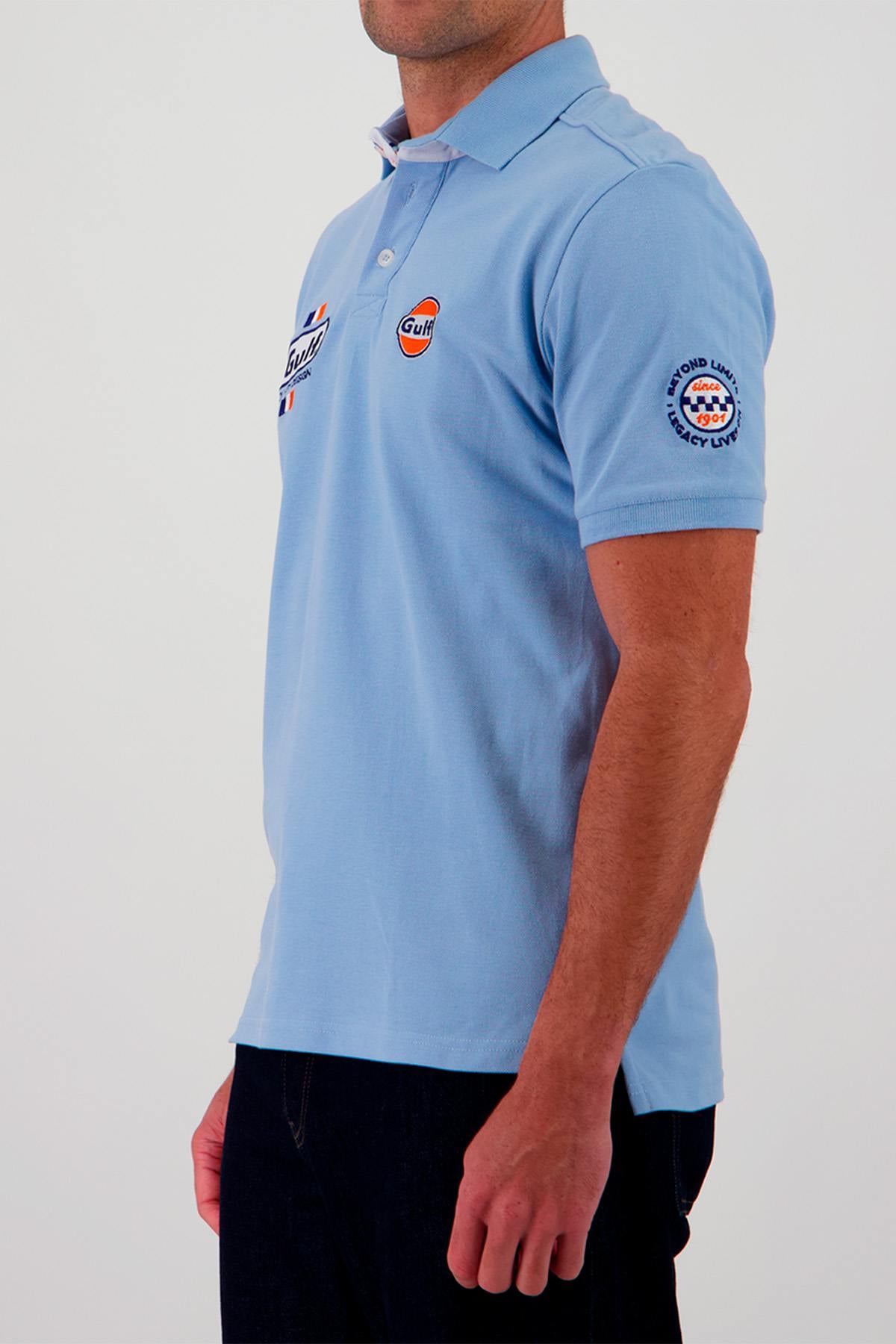 T-shirt Uomo Gulf POLO GULF POM01-125 LIGHT BLUE — vista 2