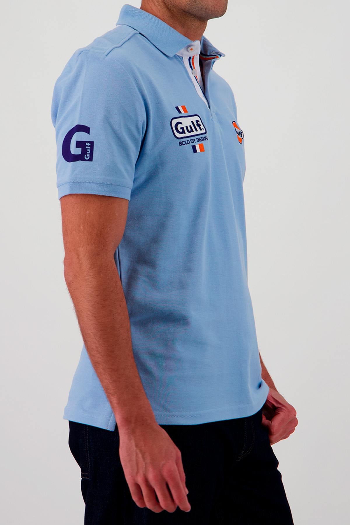 T-shirt Uomo Gulf POLO GULF POM01-125 LIGHT BLUE — vista 3
