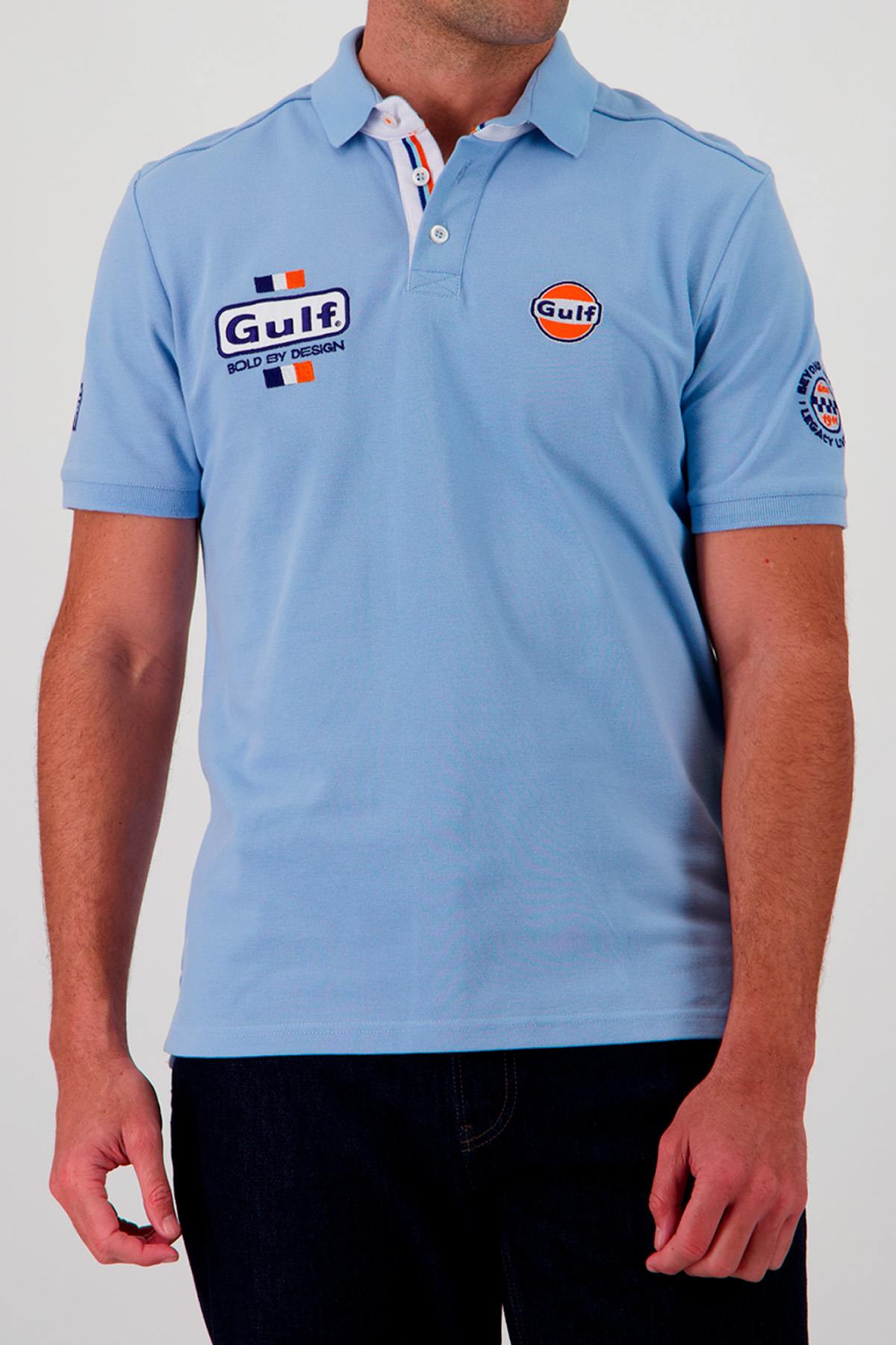 T-shirt Uomo Gulf POLO GULF POM01-125 LIGHT BLUE — vista 1