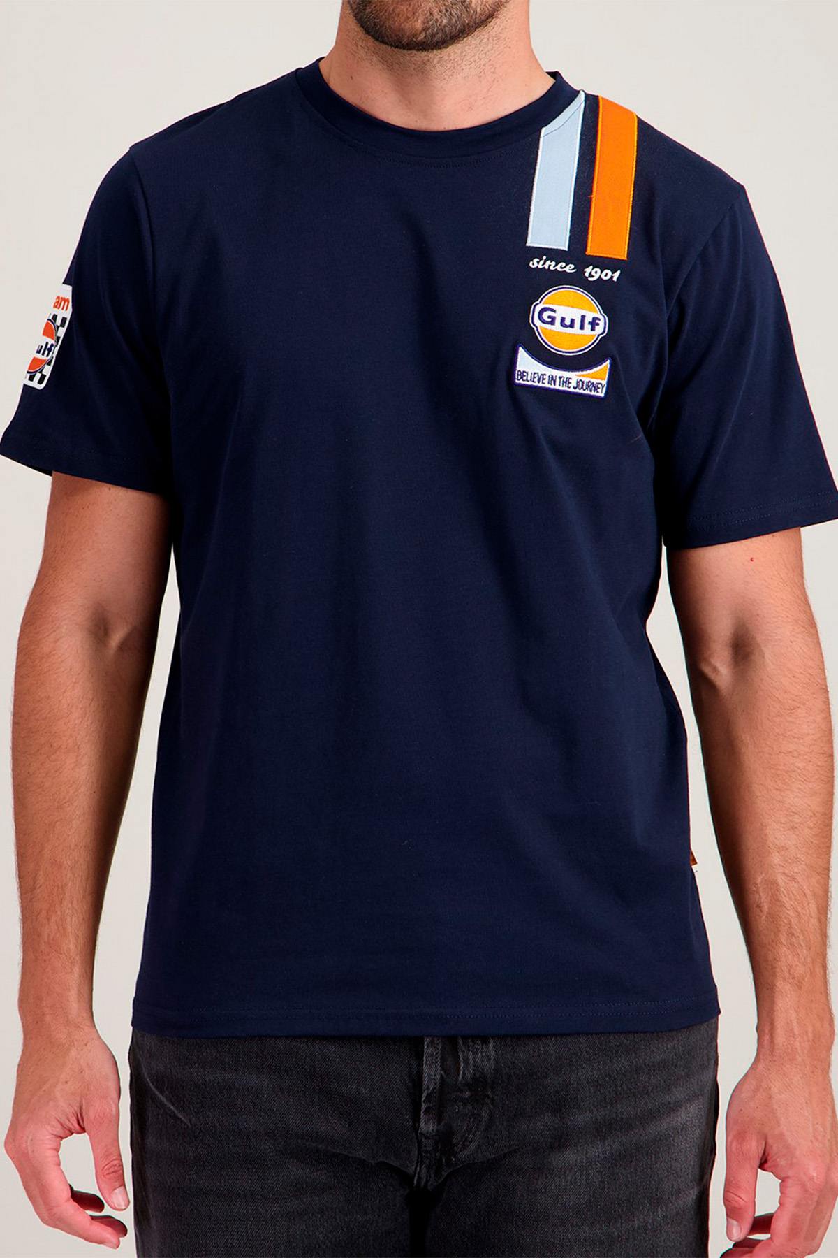 T-shirt Uomo Gulf TEE SHIRT GULF TSM03-100 NAVY — vista 1