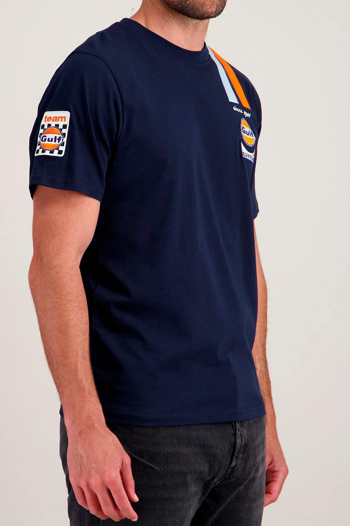T-shirt Uomo Gulf TEE SHIRT GULF TSM03-100 NAVY — vista 2