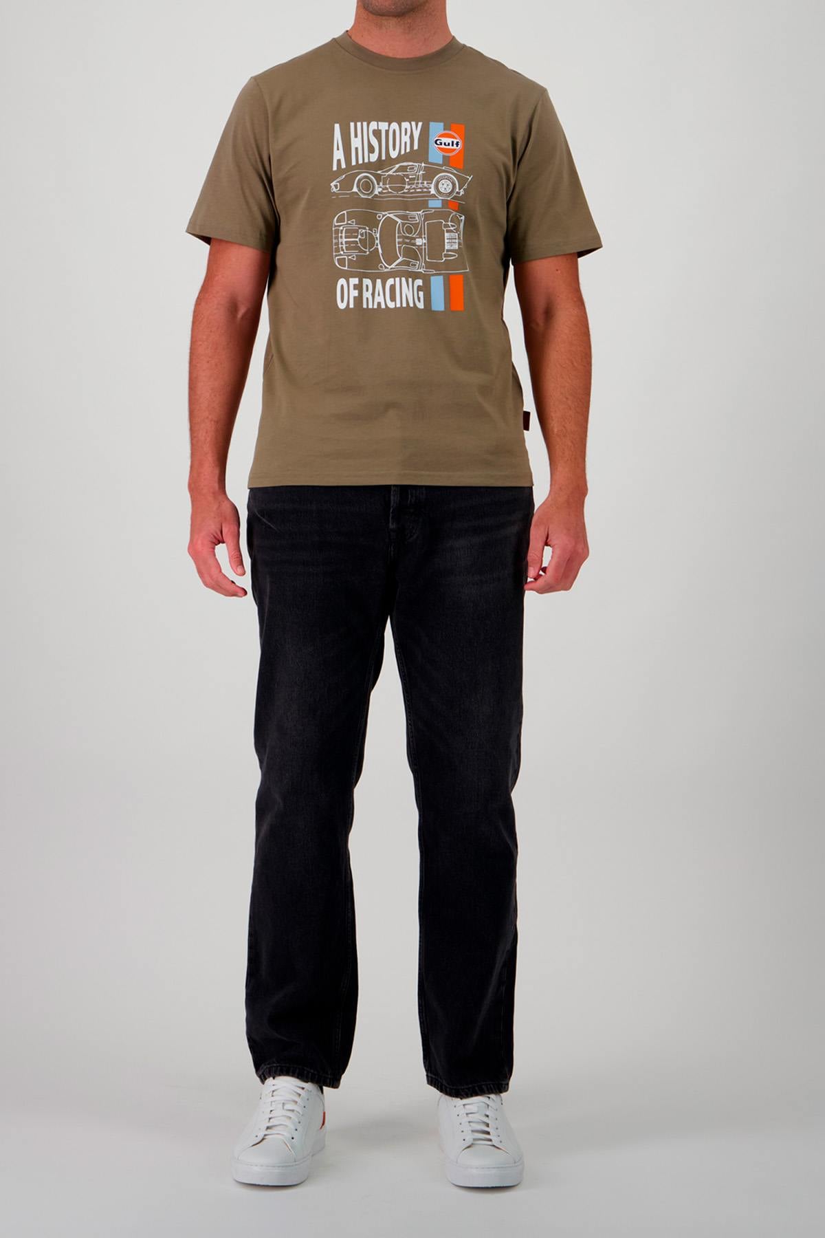 T-shirt Uomo Gulf TEE SHIRT GULF TSM01-324 OLIVE — vista 2