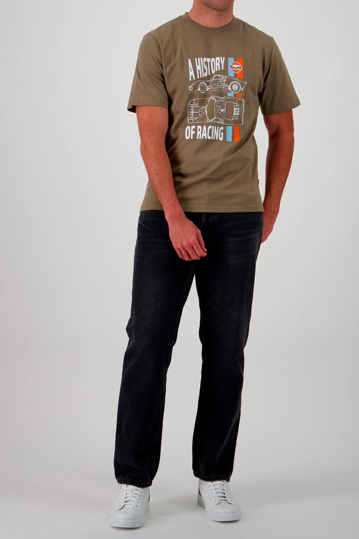 T-shirt Uomo Gulf TEE SHIRT GULF TSM01-324 OLIVE — vista 4
