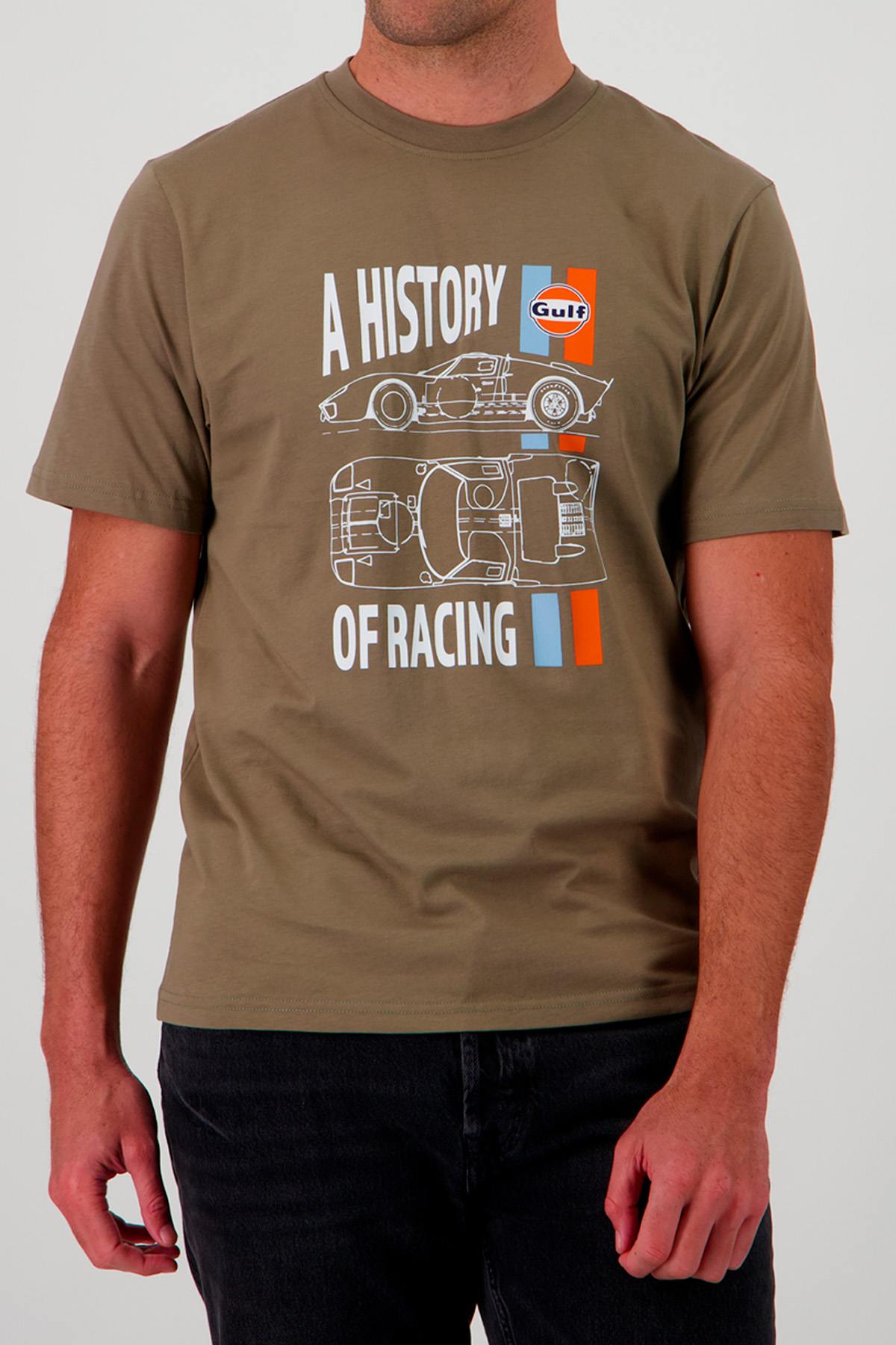 T-shirt Uomo Gulf TEE SHIRT GULF TSM01-324 OLIVE — vista 1