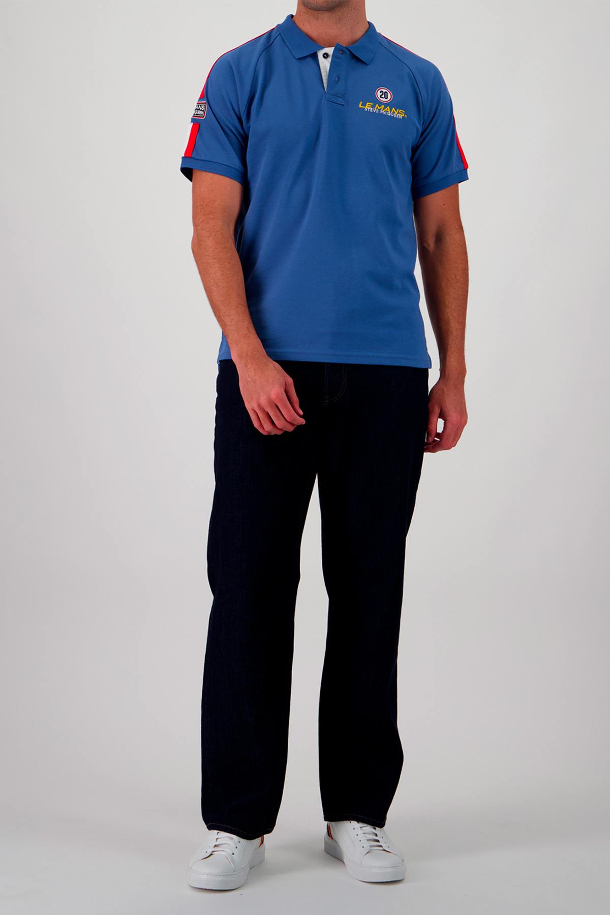Polo Uomo Steve Mcqueen POLO SMQ POM01-115 OCEAN — vista 2