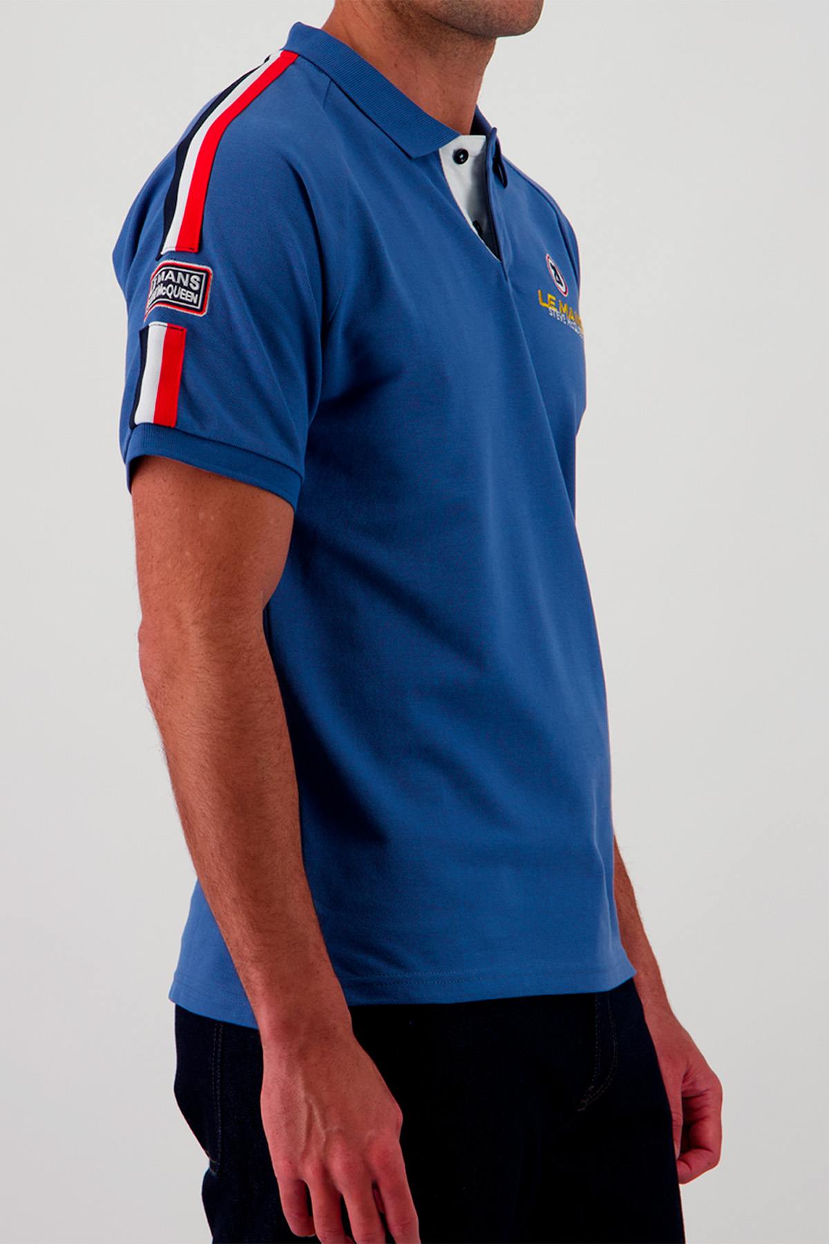 Polo Uomo Steve Mcqueen POLO SMQ POM01-115 OCEAN — vista 3