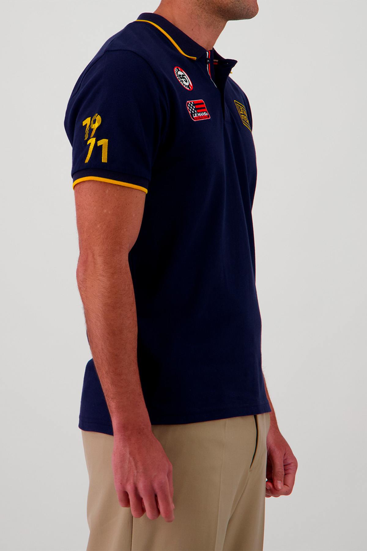 Polo Uomo Steve Mcqueen POLO SMQ POM03-100 NAVY — vista 3