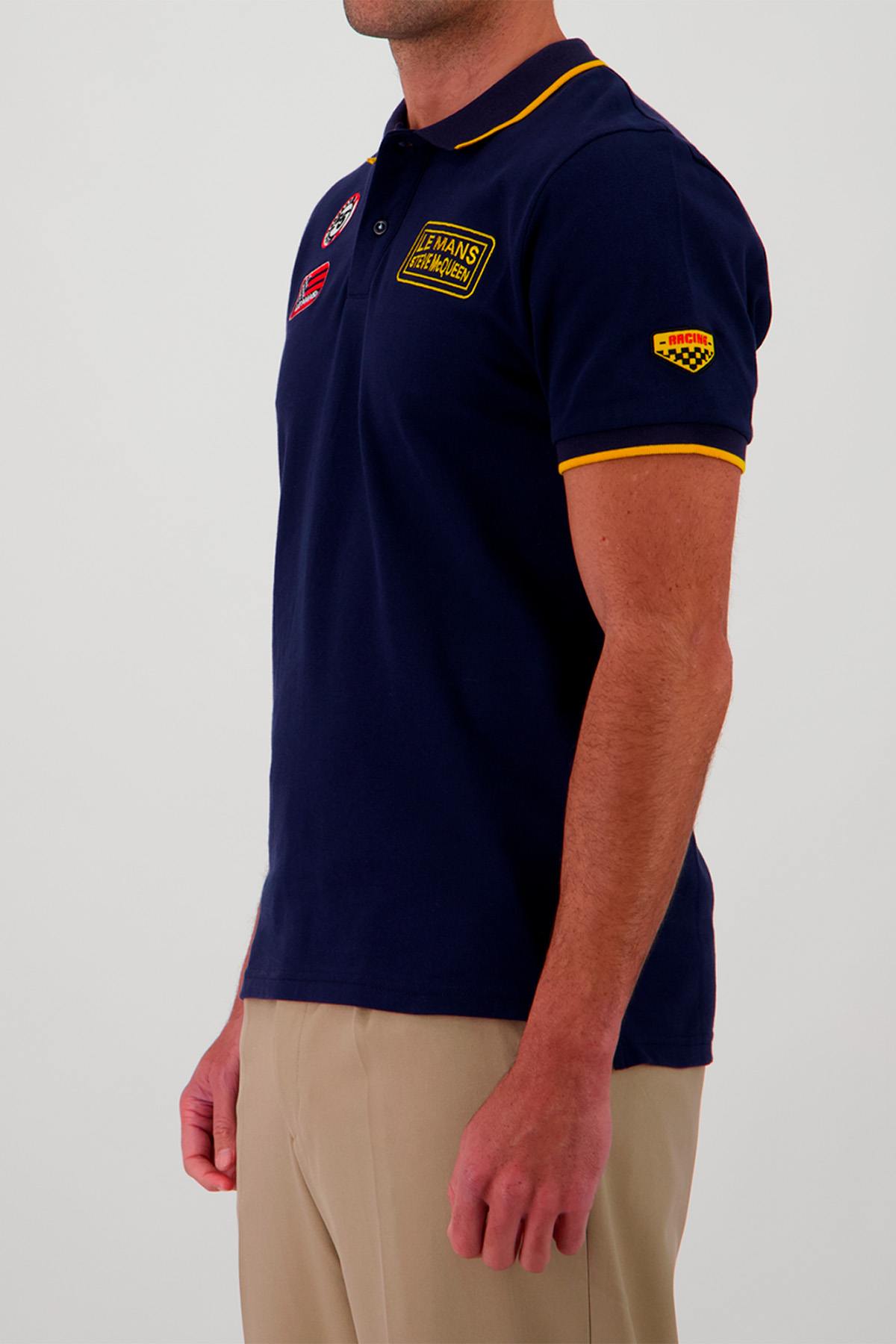 Polo Uomo Steve Mcqueen POLO SMQ POM03-100 NAVY — vista 4