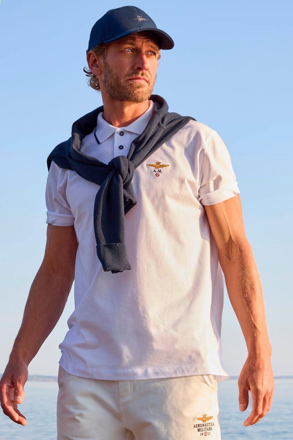Herren Polo Aeronautica Militare PO1308P82 73062 OFF WHITE — Ansicht 1