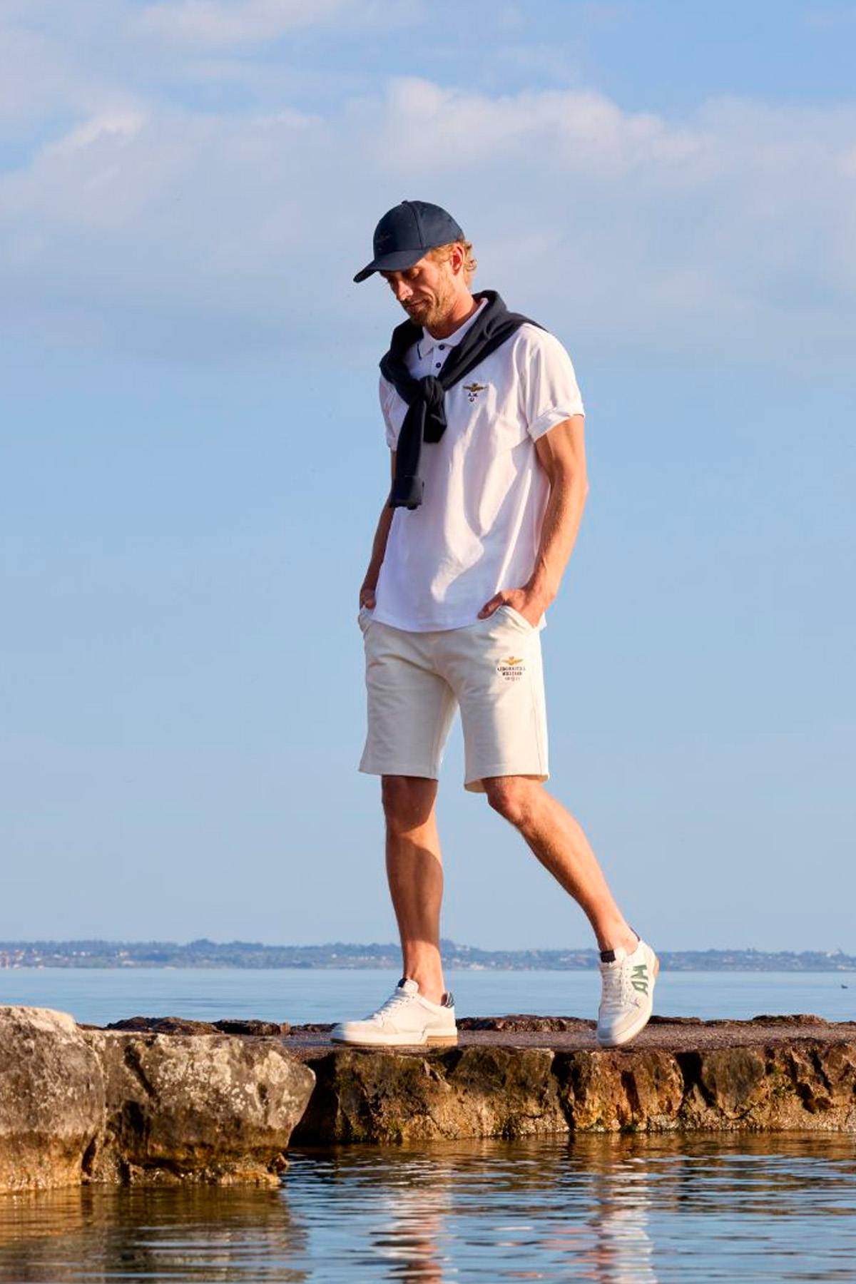 Herren Polo Aeronautica Militare PO1308P82 73062 OFF WHITE — Ansicht 2