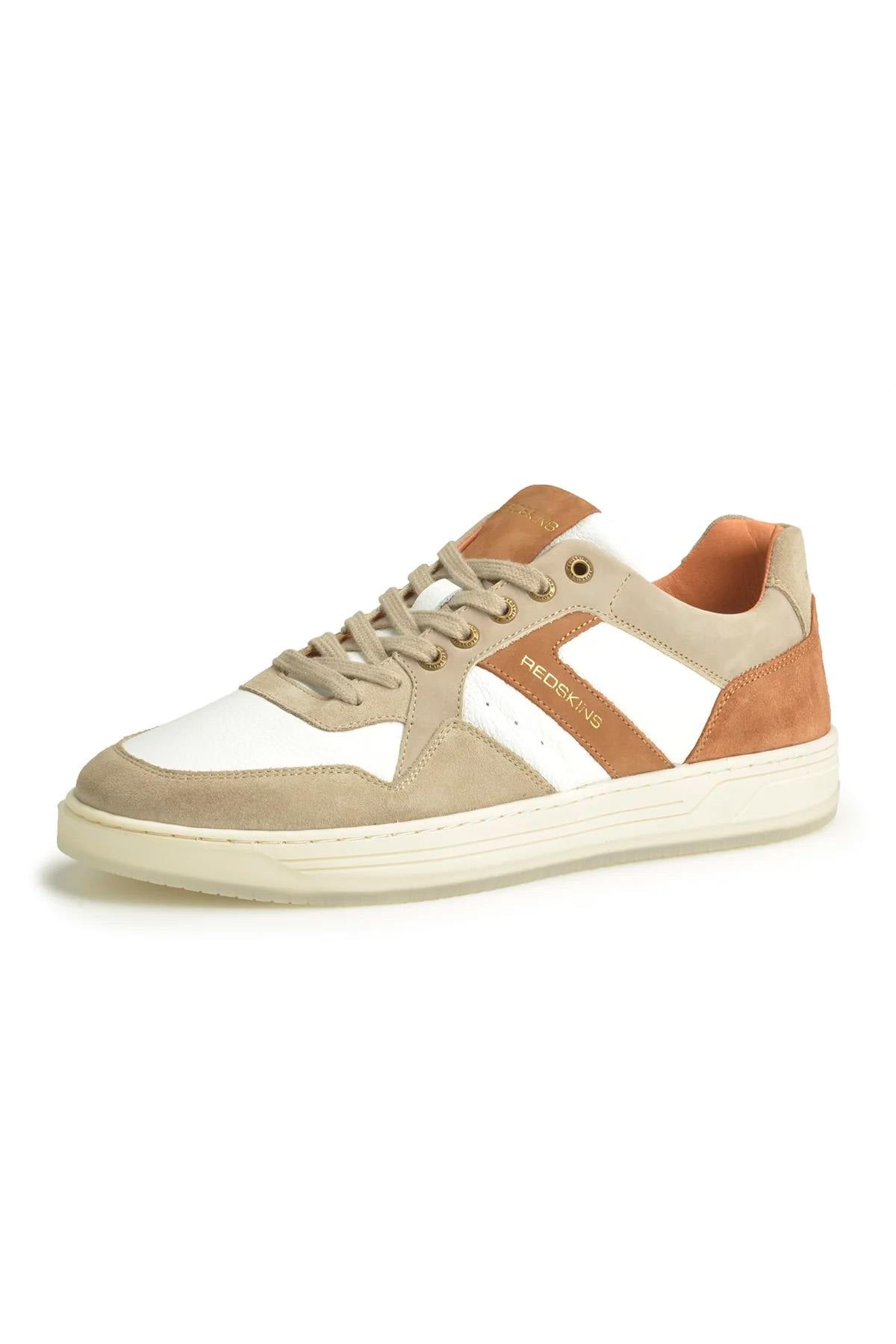 Scarpe Da Ginnastica In Pelle Uomo Redskins ZENICAN BEIGE BLANC — vista 1