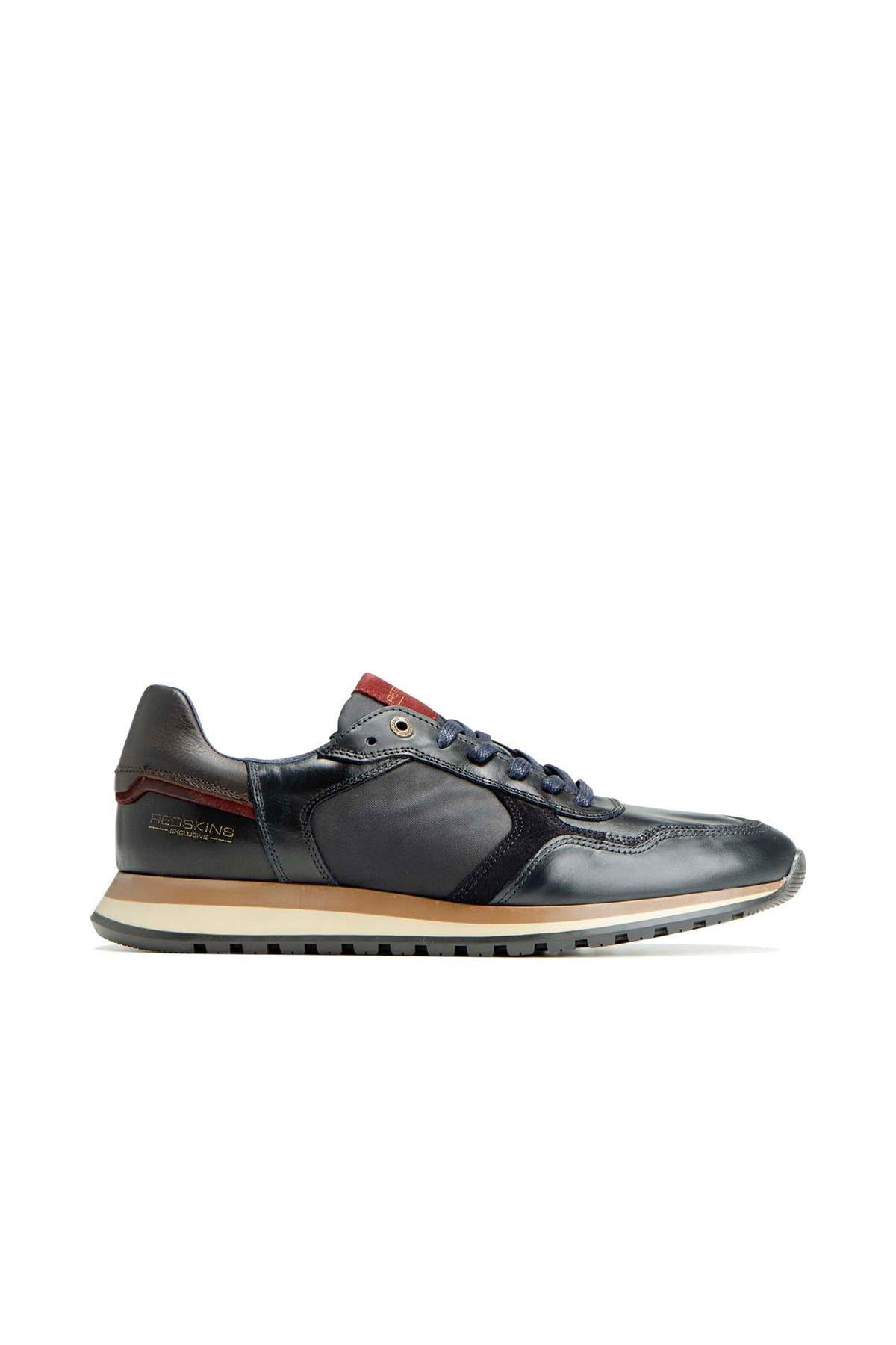 Scarpe Da Ginnastica In Pelle Uomo Redskins MARANI MARINE CHATAIGNE — vista 3