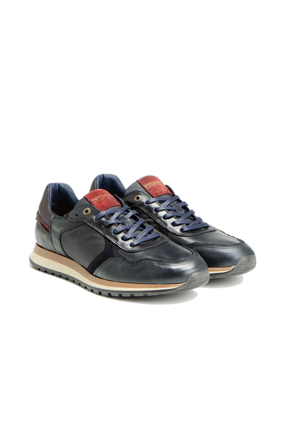 Scarpe Da Ginnastica In Pelle Uomo Redskins MARANI MARINE CHATAIGNE — vista 1