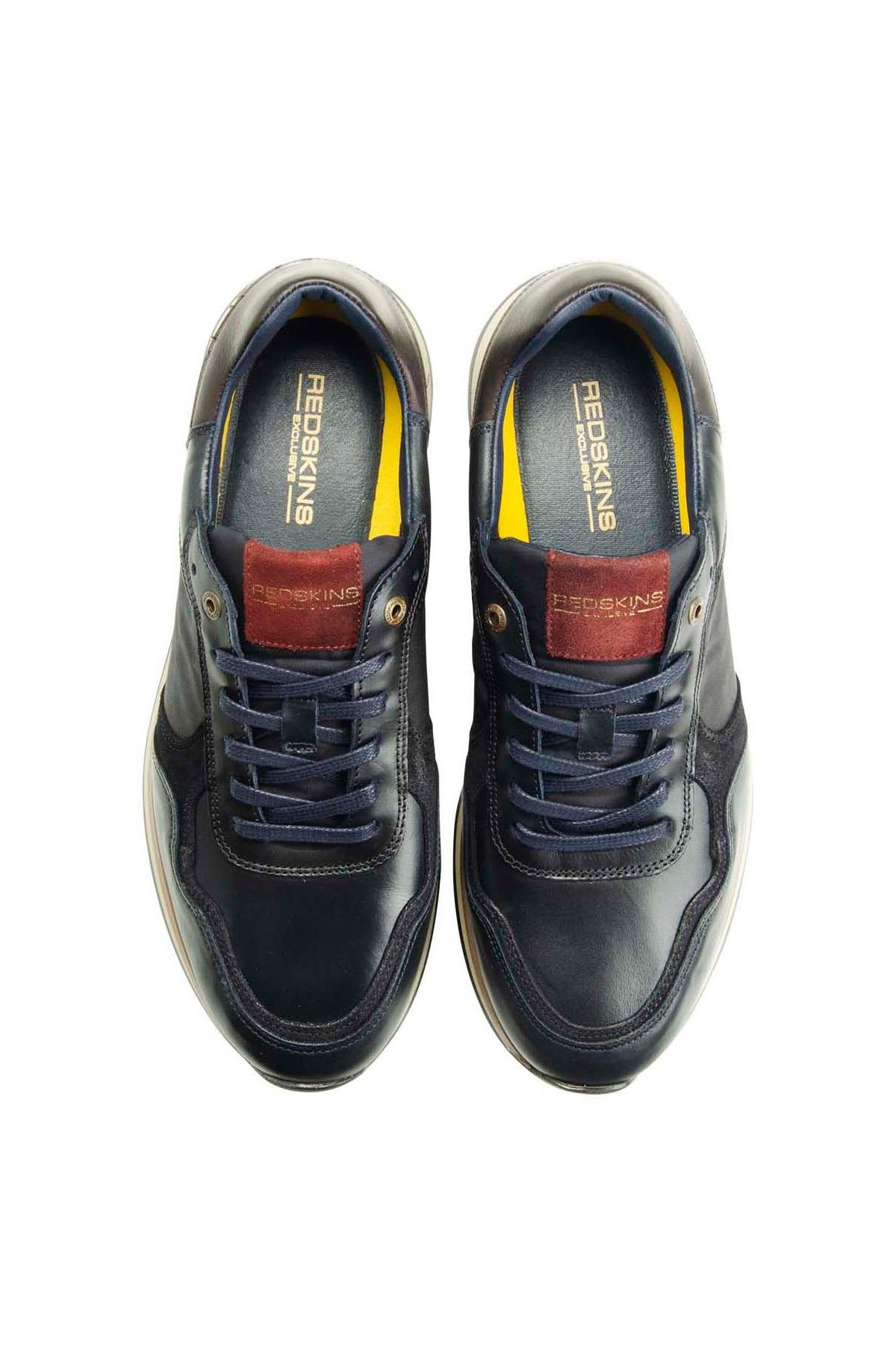 Scarpe Da Ginnastica In Pelle Uomo Redskins MARANI MARINE CHATAIGNE — vista 4