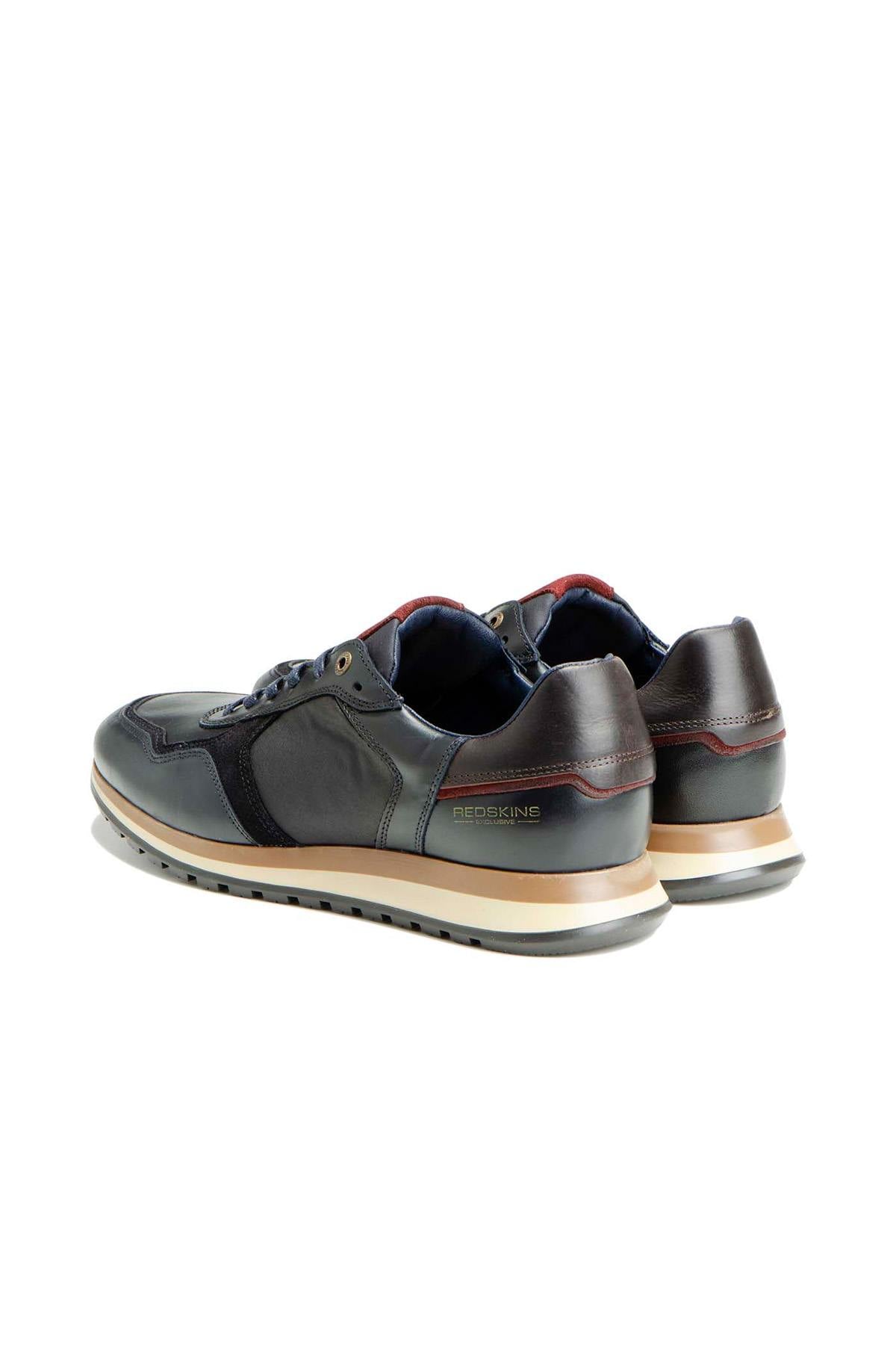 Scarpe Da Ginnastica In Pelle Uomo Redskins MARANI MARINE CHATAIGNE — vista 2