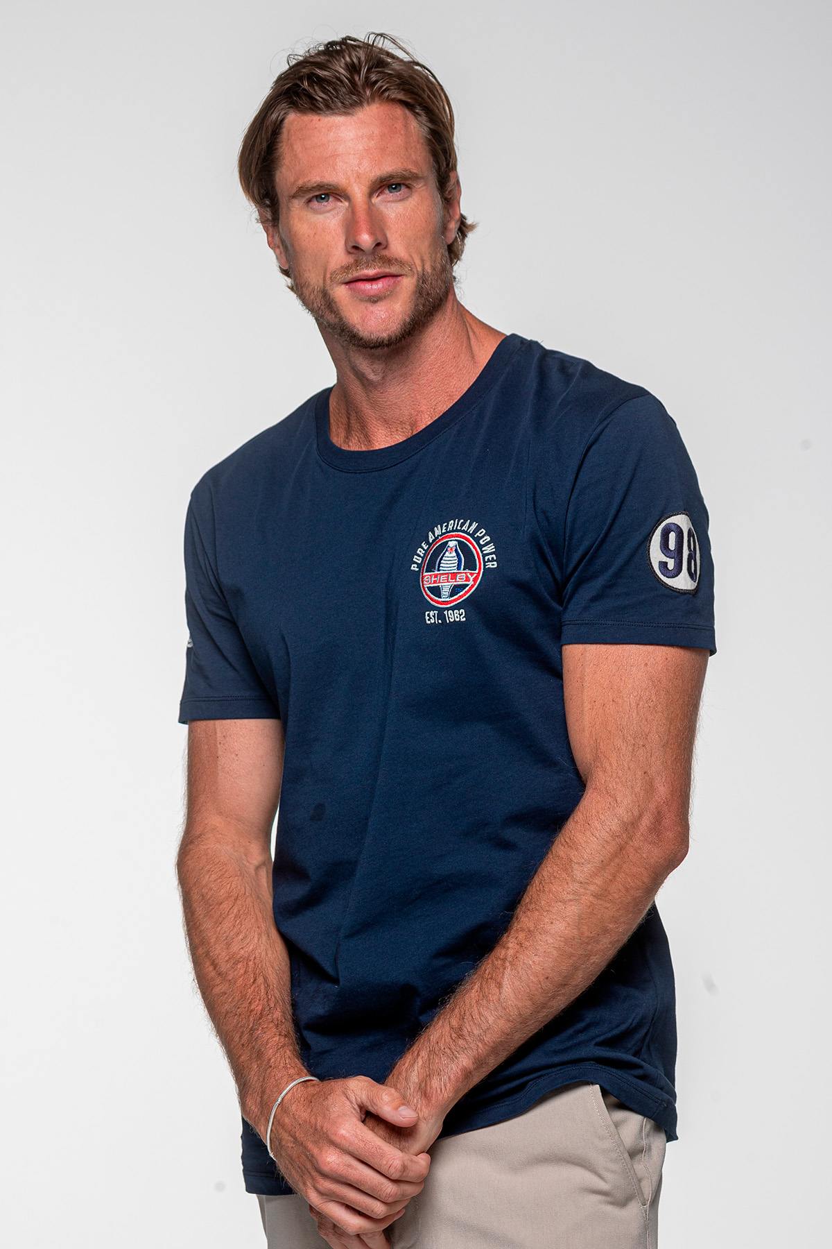 Camiseta Hombre Carroll Shelby TEE SHIRT 427 NAVY  — vista 4