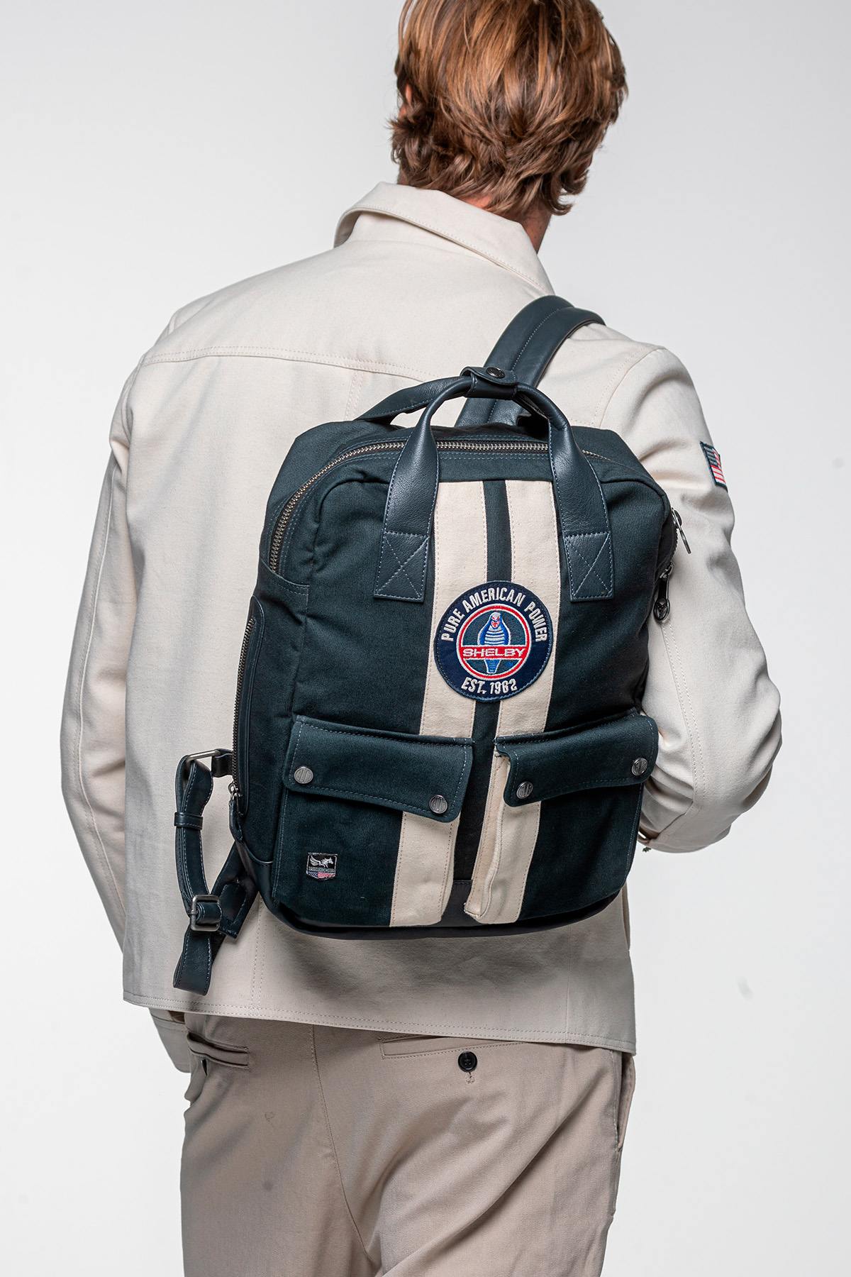 Bolsos Hombre Carroll Shelby GT40 CANVAS BACKPACK NAVY — vista 5