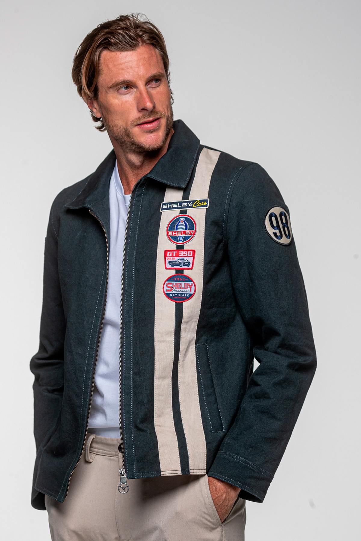 Chaqueta Hombre Carroll Shelby SNAKE NAVY — vista 3