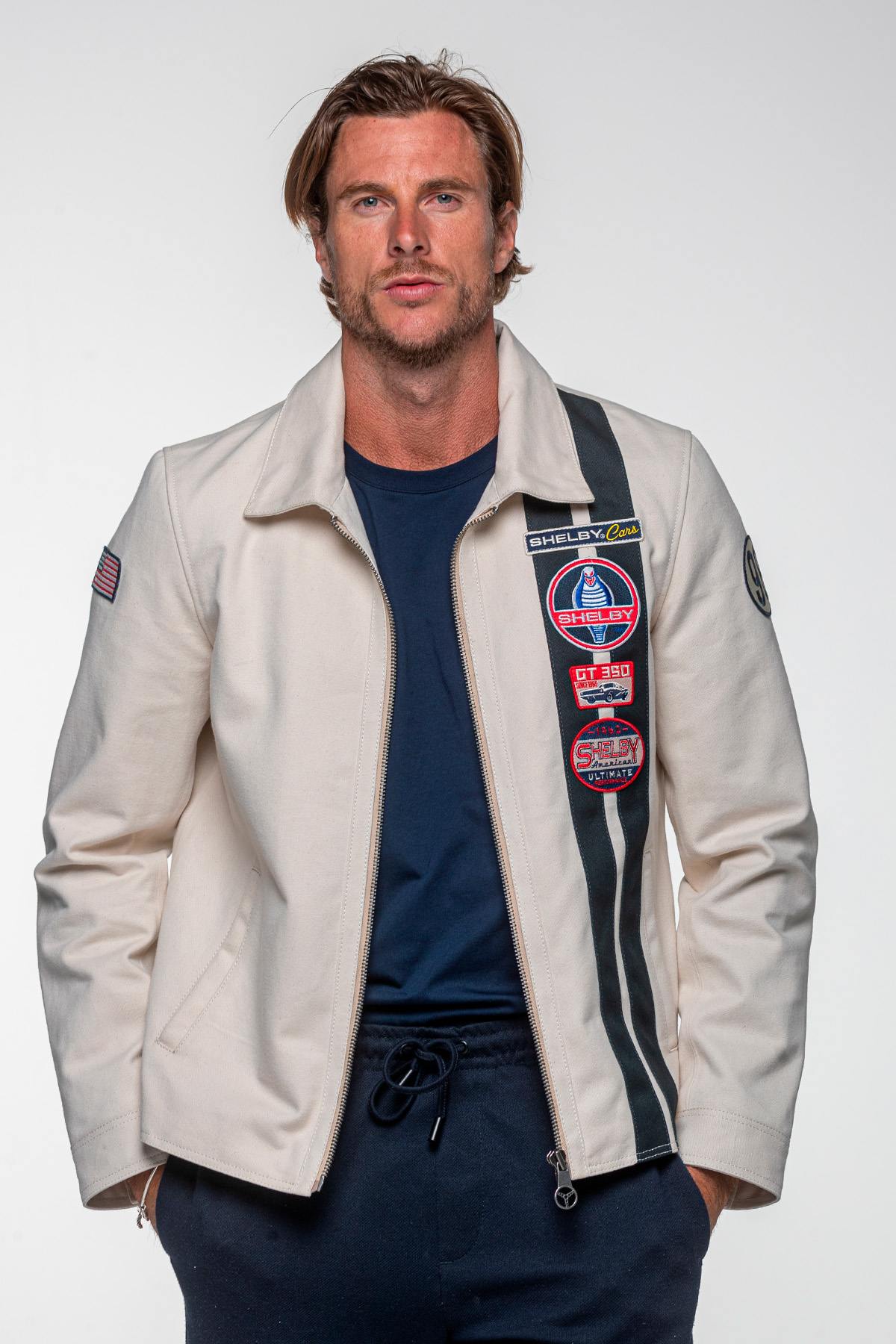 Chaqueta Hombre Carroll Shelby SNAKE ECRU — vista 3
