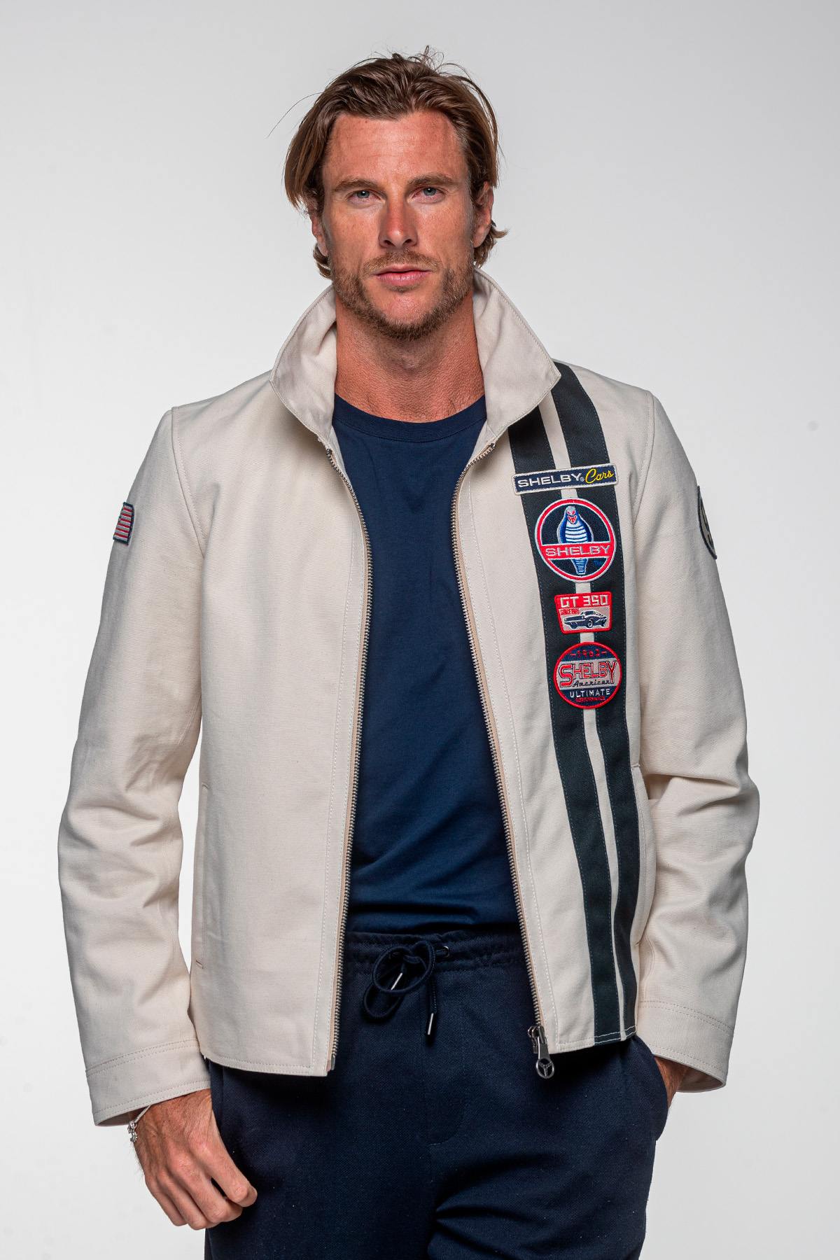 Chaqueta Hombre Carroll Shelby SNAKE ECRU — vista 8