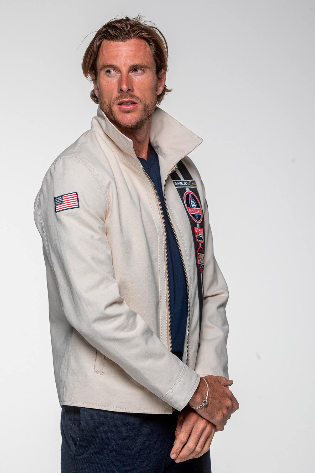 Chaqueta Hombre Carroll Shelby SNAKE ECRU — vista 9