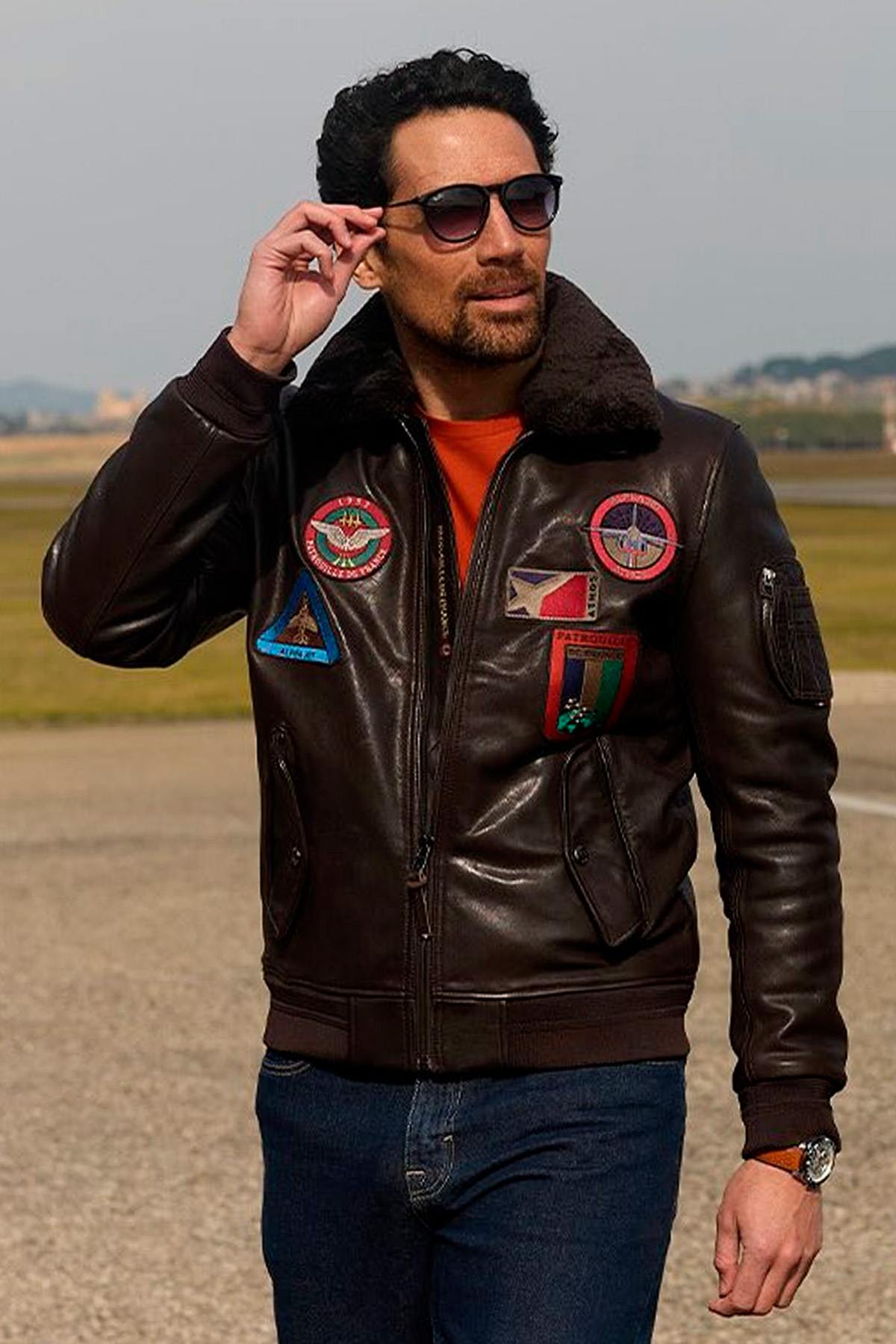 Giacche Uomo Patrouille De France RANGER ALPHA BROWN — vista 4