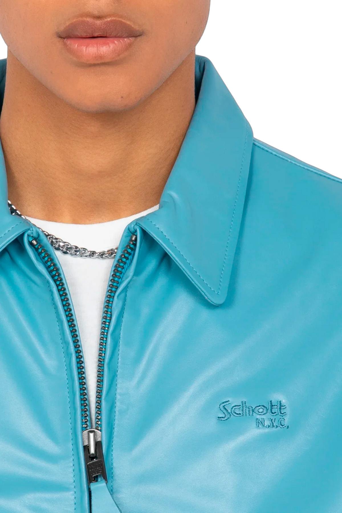 Chaqueta Hombre Schott LC5100STRIPE SKY/ ECRU — vista 4