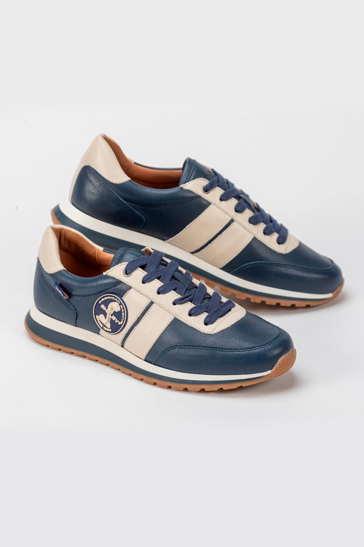 Herren Ledersneakers Carroll Shelby HALL NAVY — Ansicht 1