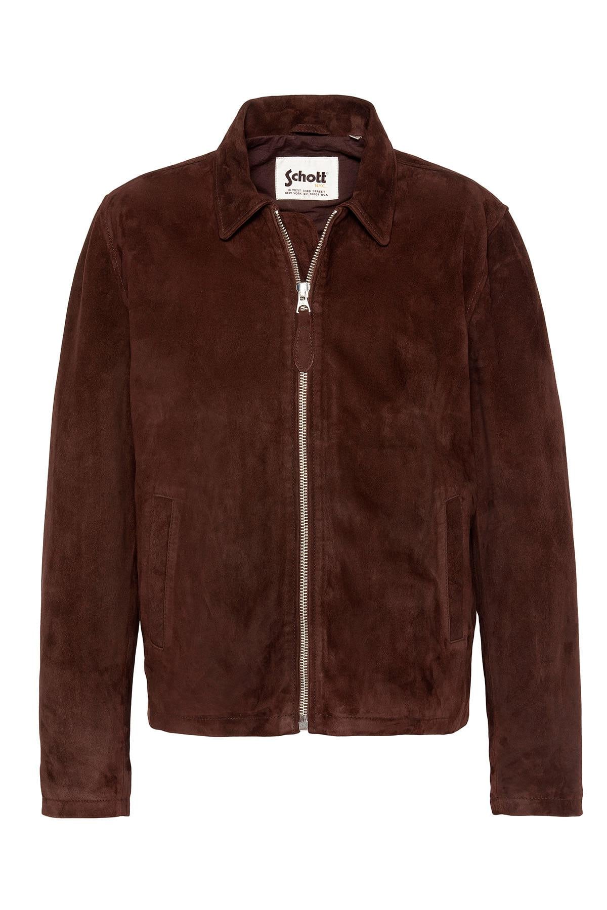 Herren Jacke Schott LCCLASSICS DARK BROWN — Ansicht 8