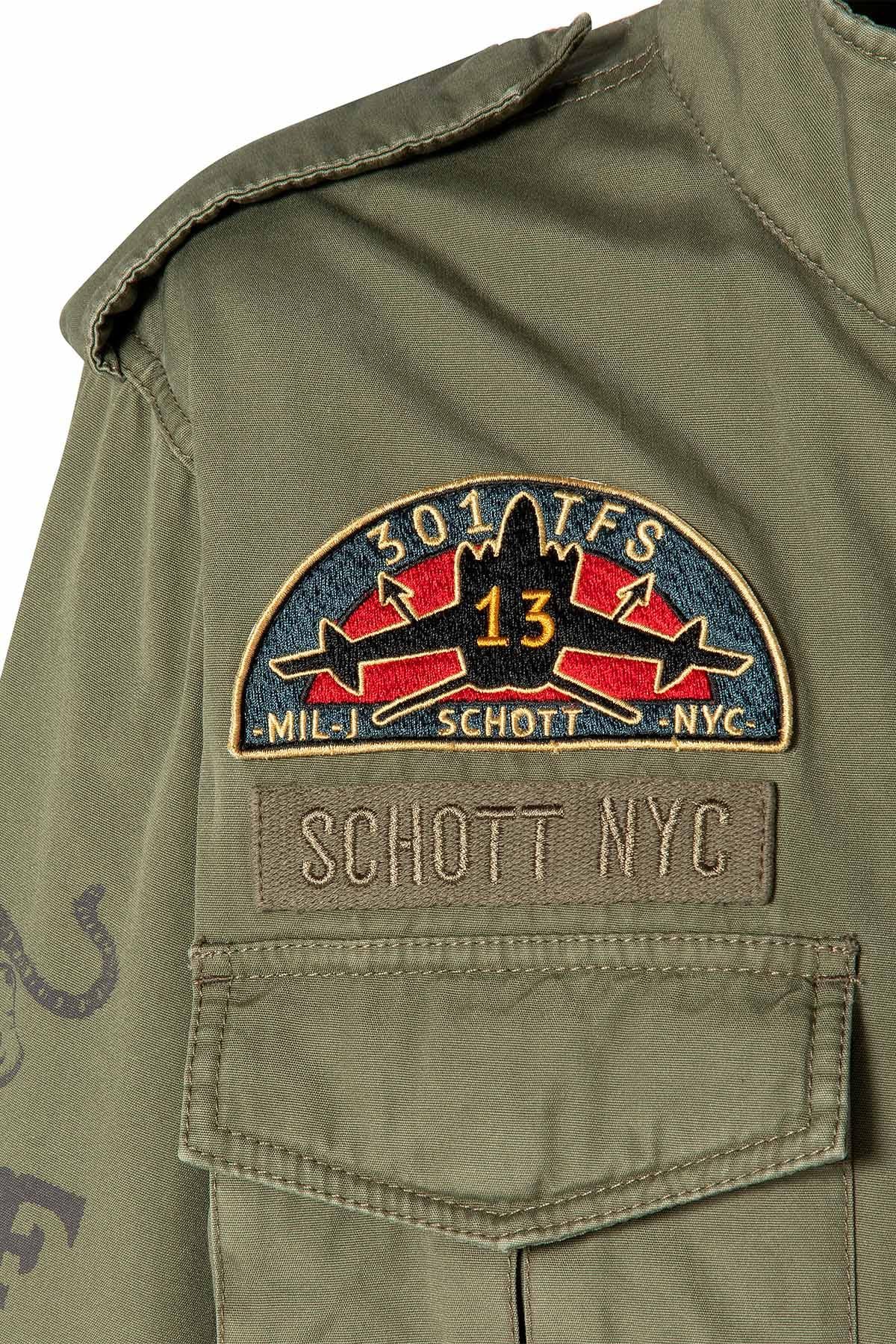 Herren Mantel Schott DARDEN KAKI — Ansicht 13