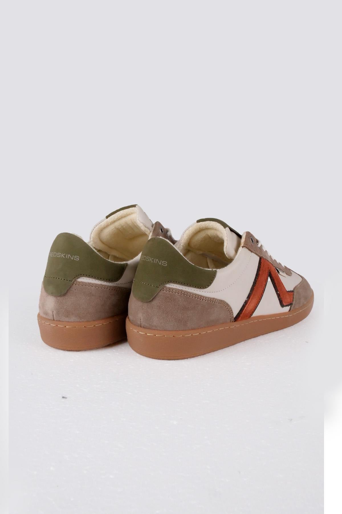 Herren Ledersneakers Redskins ELDORADO ECRU VERT ORANGE — Ansicht 4