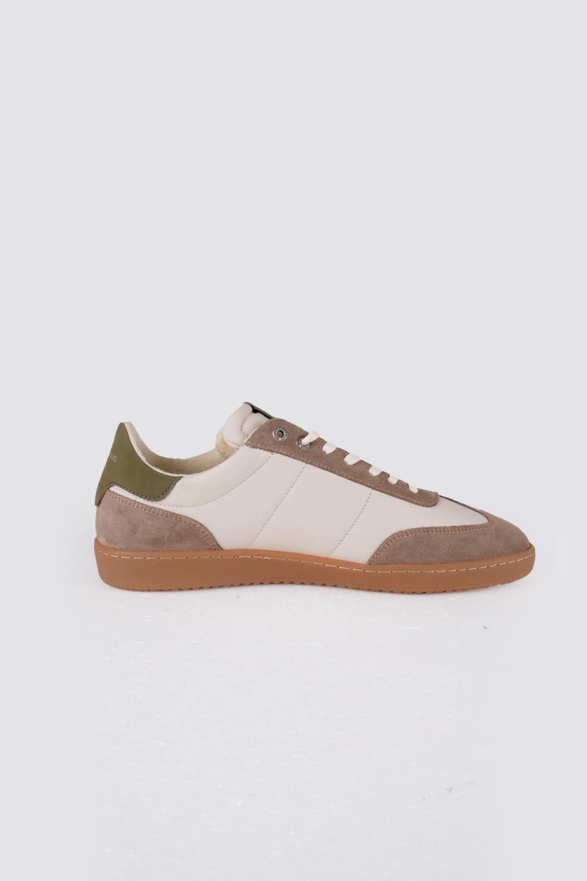 Herren Ledersneakers Redskins ELDORADO ECRU VERT ORANGE — Ansicht 2
