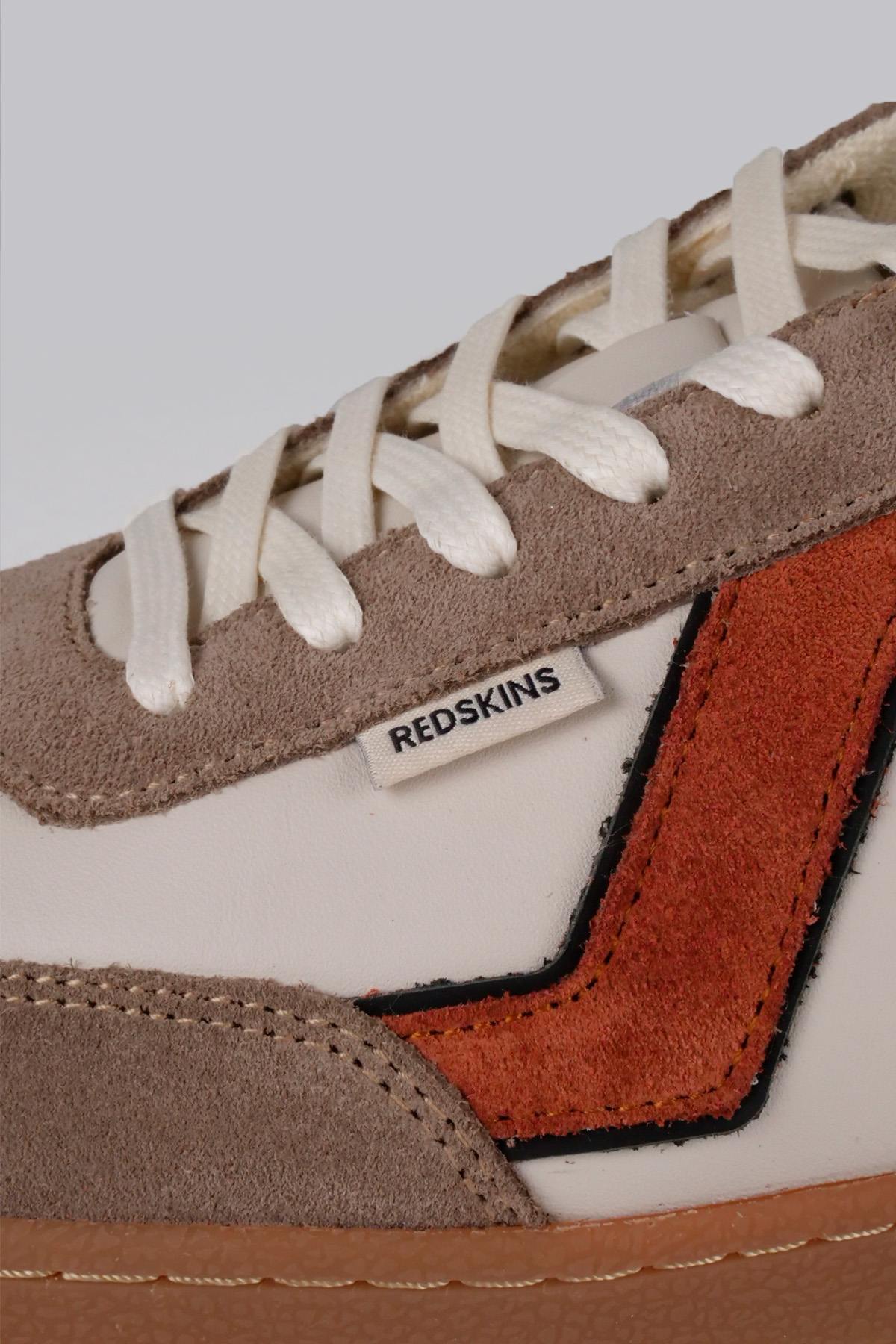 Herren Ledersneakers Redskins ELDORADO ECRU VERT ORANGE — Ansicht 5