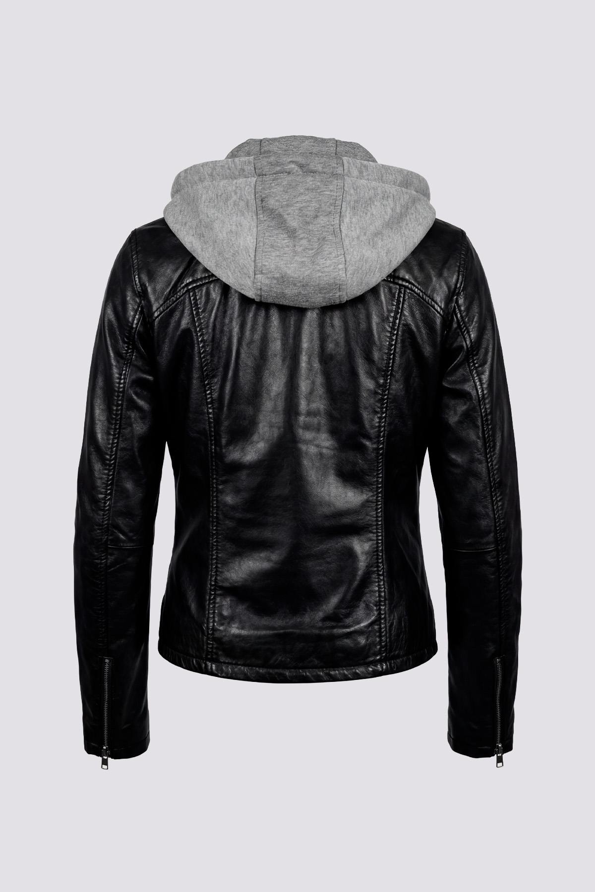 Damen Jacke Serge Pariente 77040 HOOD NOIR — Ansicht 7