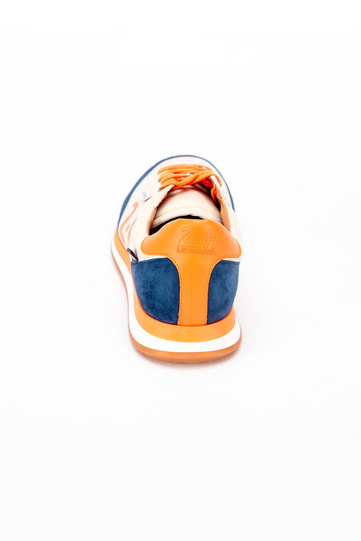 Herren Ledersneakers 24h Le Mans "24H" ECRU / BLEU ROYAL/ ORANGE — Ansicht 6