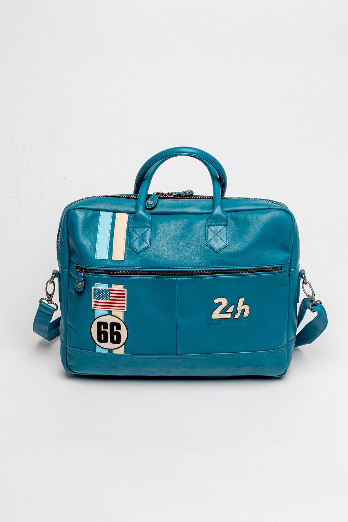 Herren Taschen 24h Le Mans BRUCE MESSENGER BLEU MALLARD — Ansicht 1
