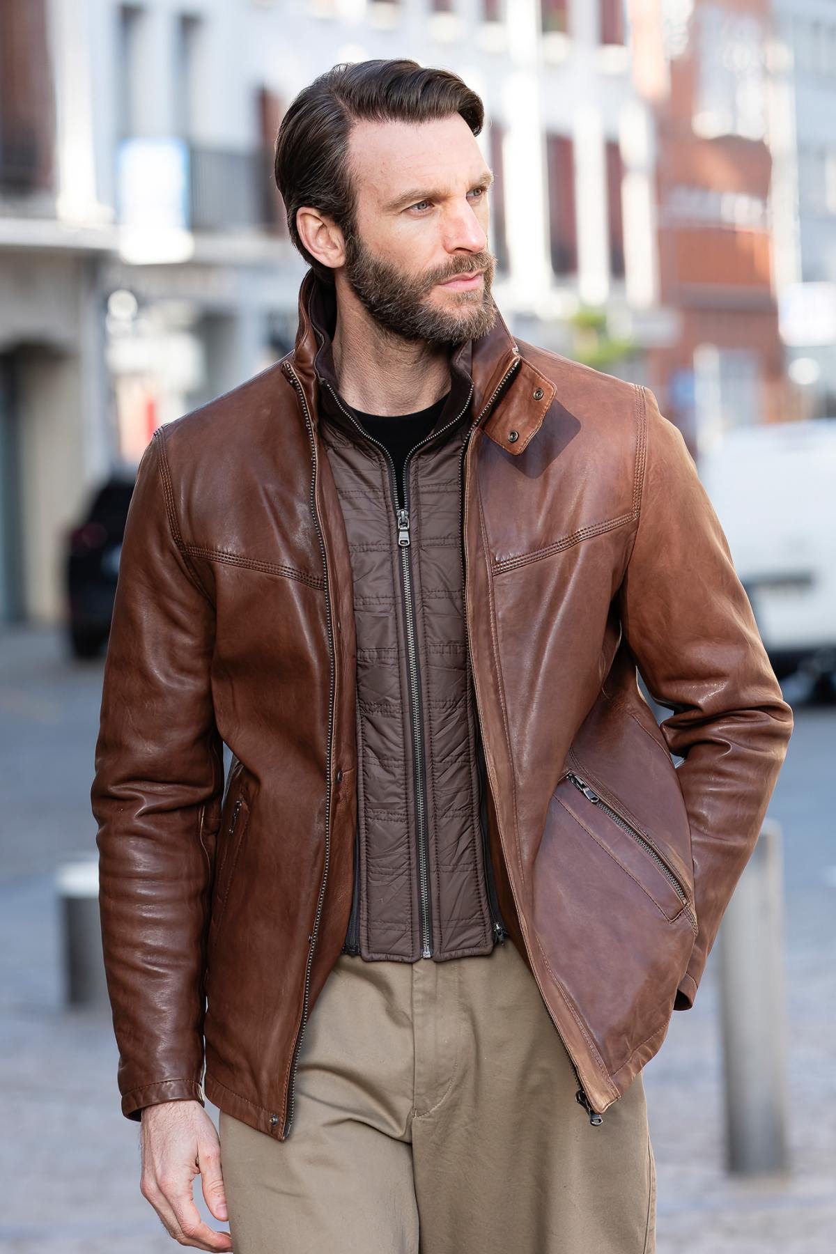 Herren Mantel Daytona DARWIN IC LAMB ZENITH BISON — Ansicht 2