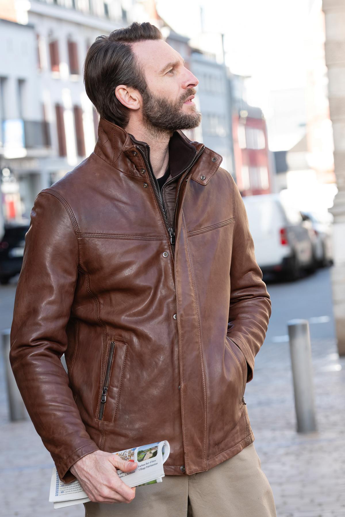 Herren Mantel Daytona DARWIN IC LAMB ZENITH BISON — Ansicht 1