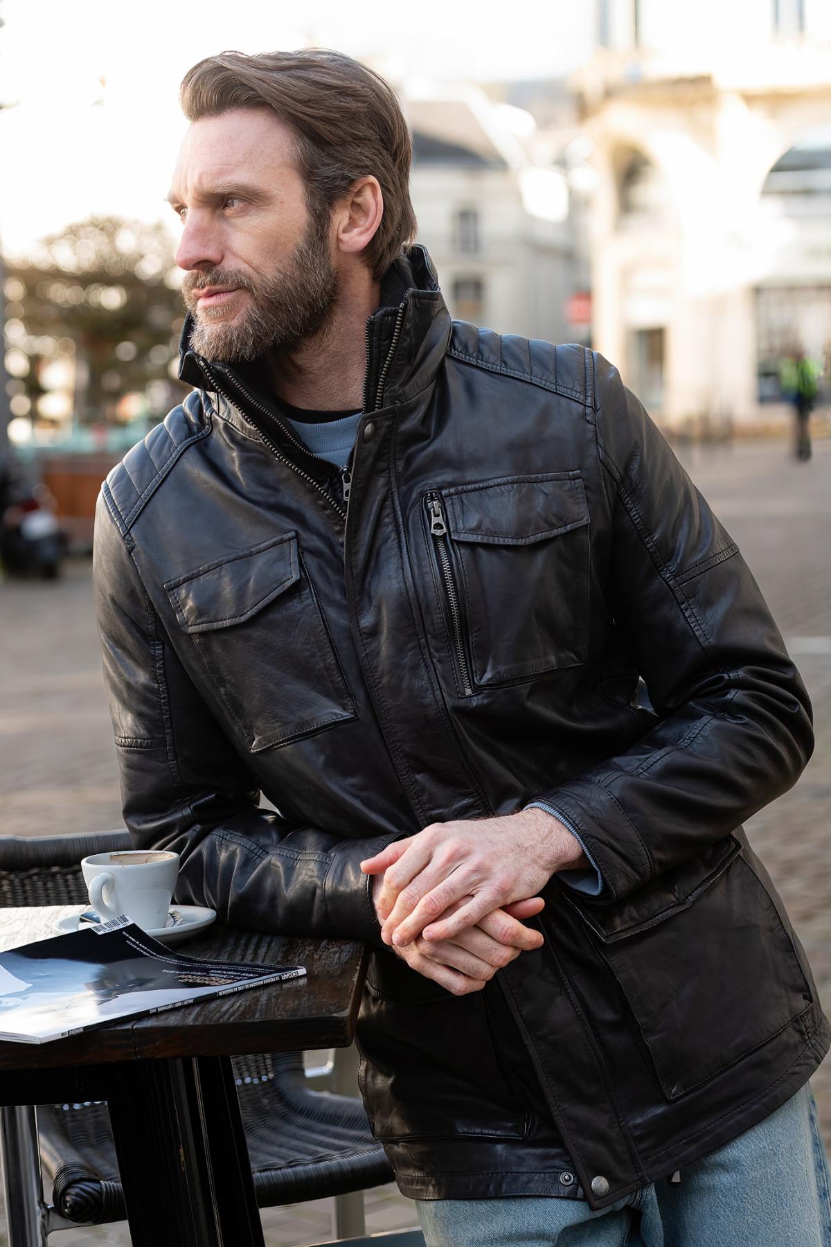 Giacche Uomo Daytona RODEO+IC LAMB PAOLO BLACK — vista 2