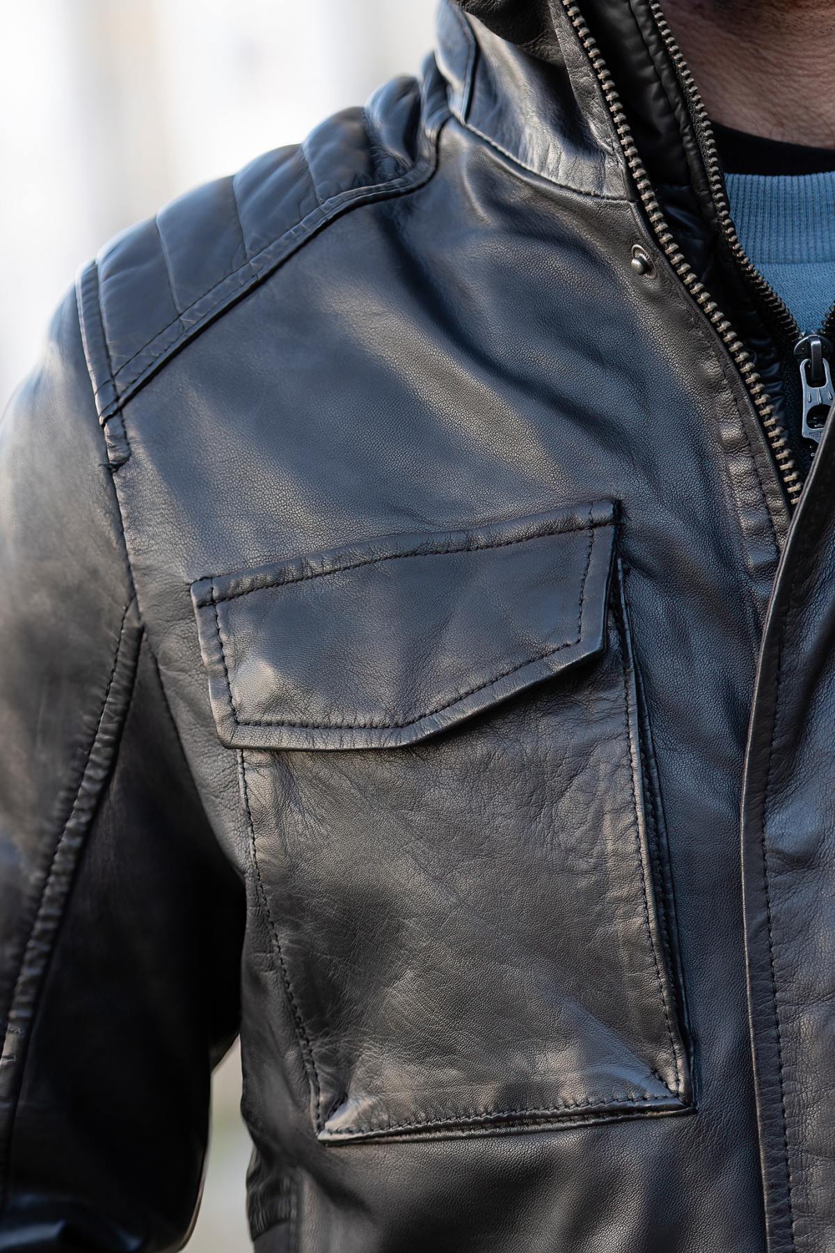 Giacche Uomo Daytona RODEO+IC LAMB PAOLO BLACK — vista 5