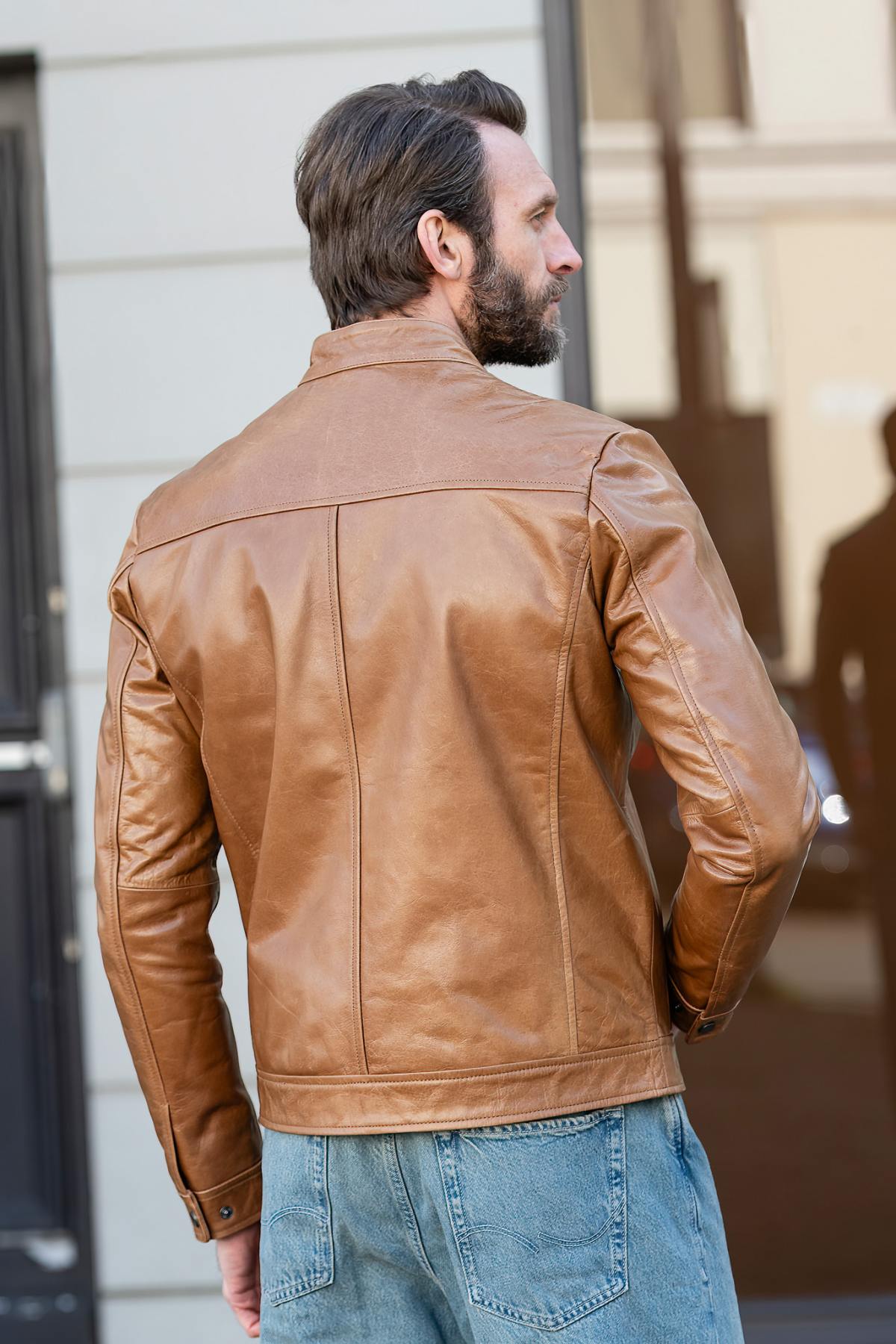 Herren Jacke Serge Pariente RETRO BUFFLE OXBLOOD — Ansicht 2