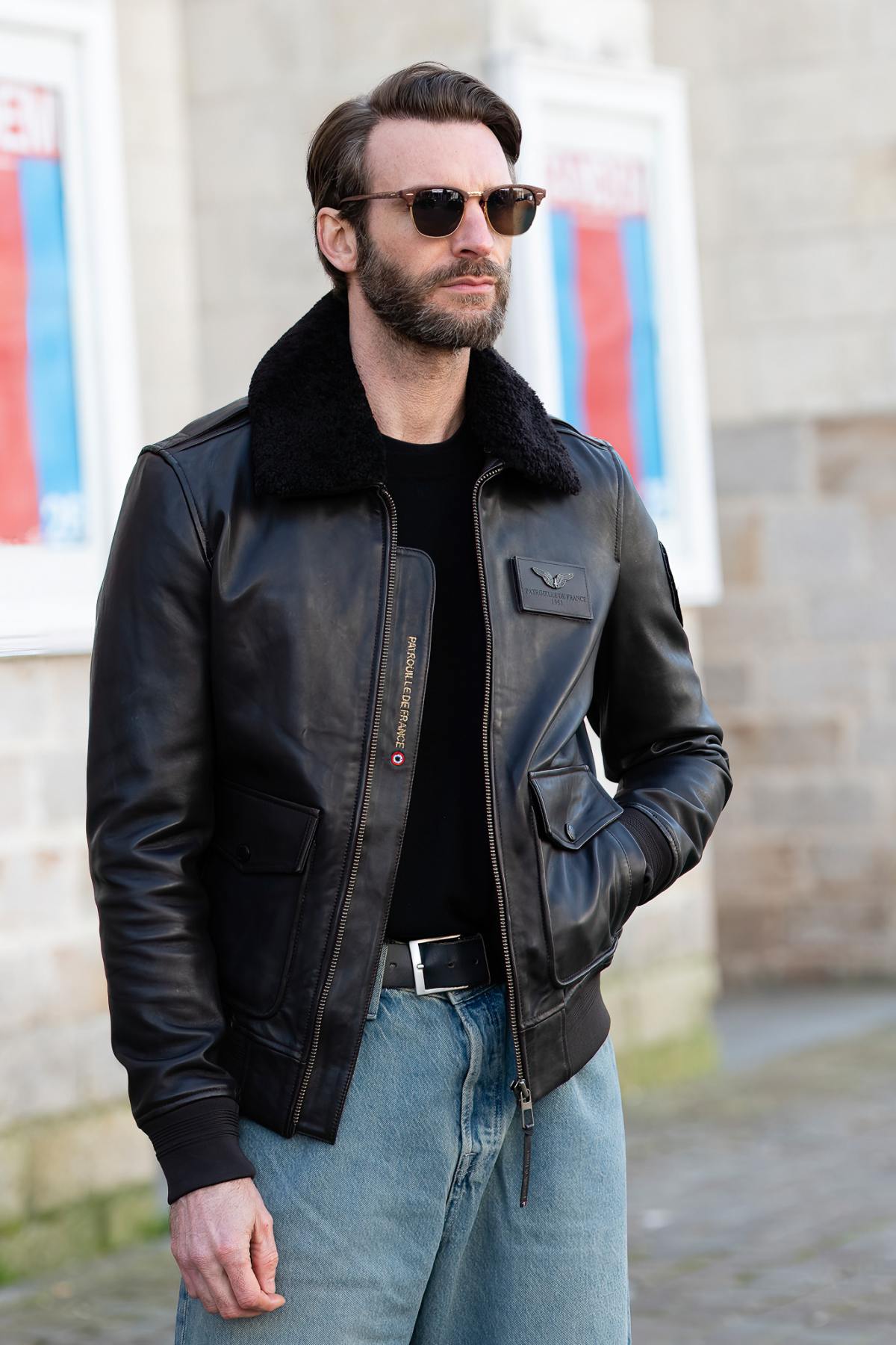 Blouson Homme Patrouille De France A-2 ELITE BROWN — vue 7