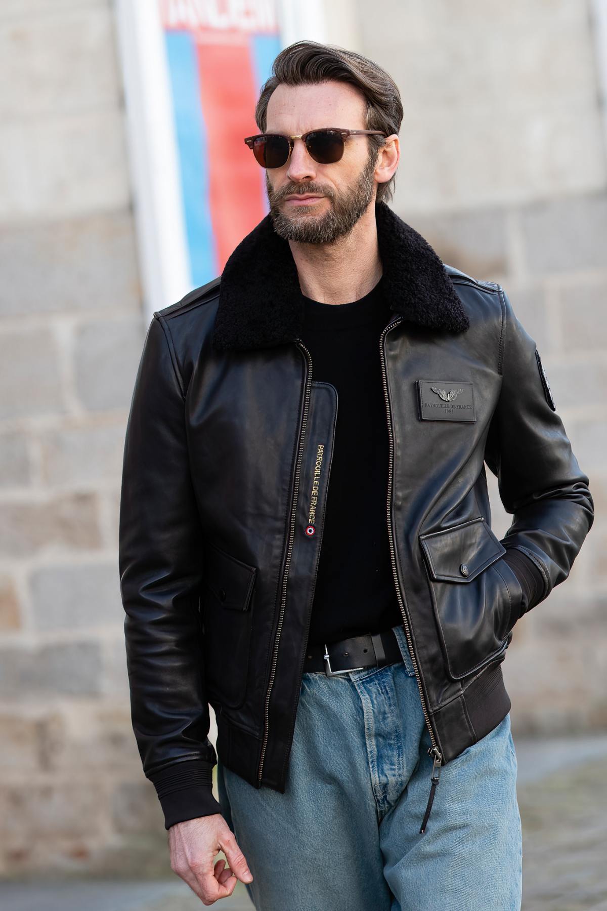 Blouson Homme Patrouille De France A-2 ELITE BROWN — vue 4