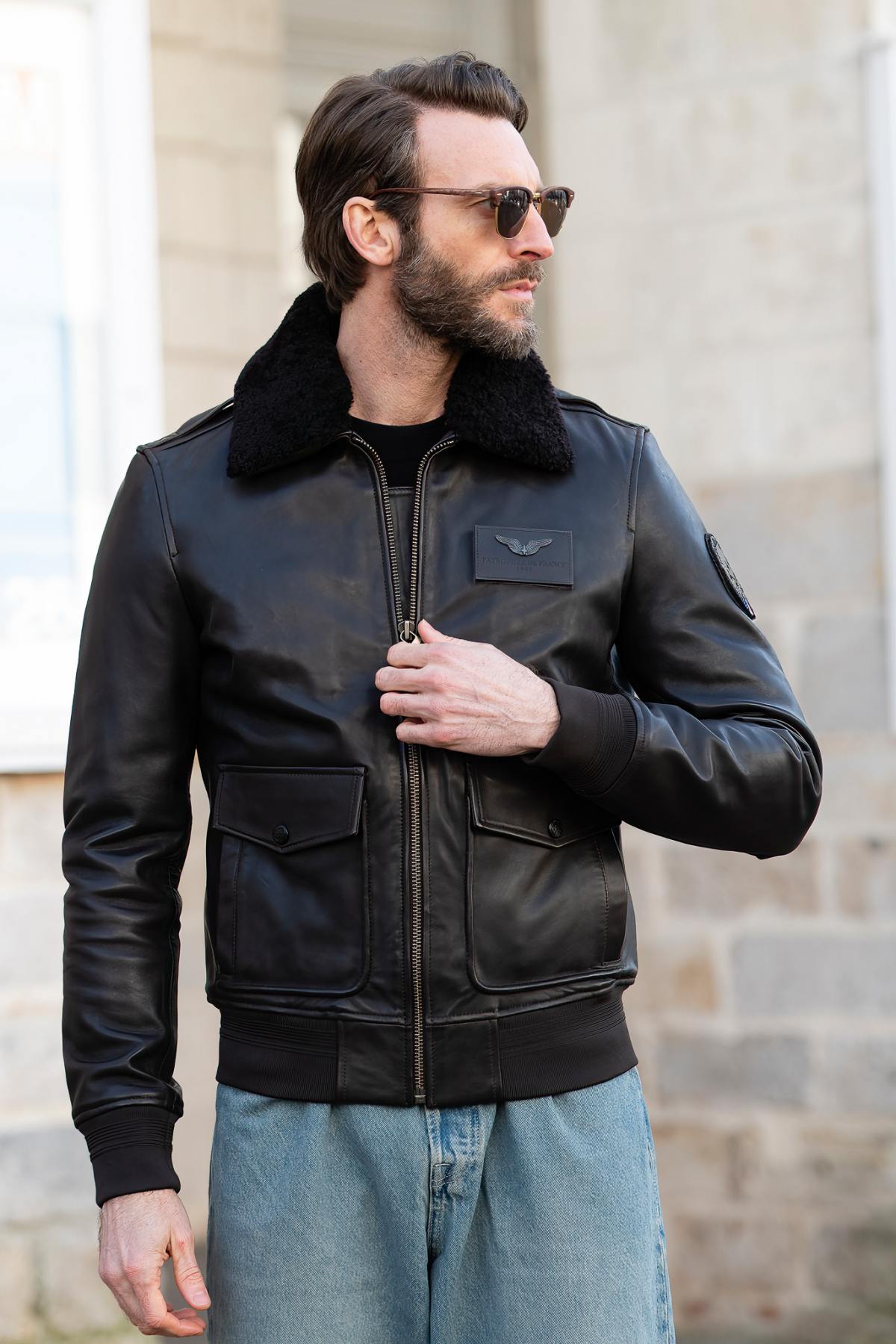 Blouson Homme Patrouille De France A-2 ELITE BROWN — vue 2