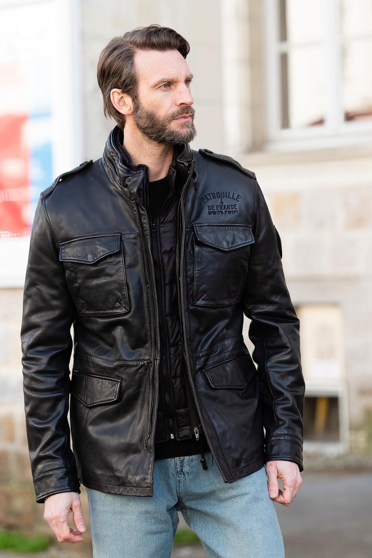 Veste Homme Patrouille De France SERGENT DITY BROWN — vue 1