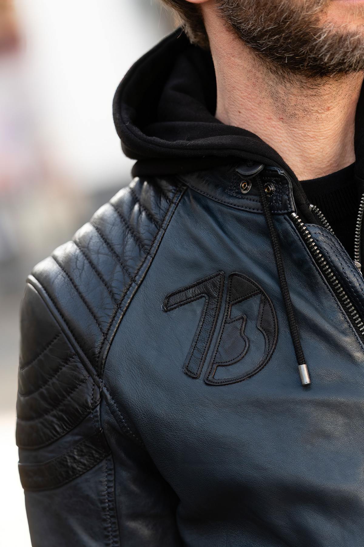 Blouson Homme Daytona DODDS HOOD LAMB VITA NAVY BLUE — vue 4